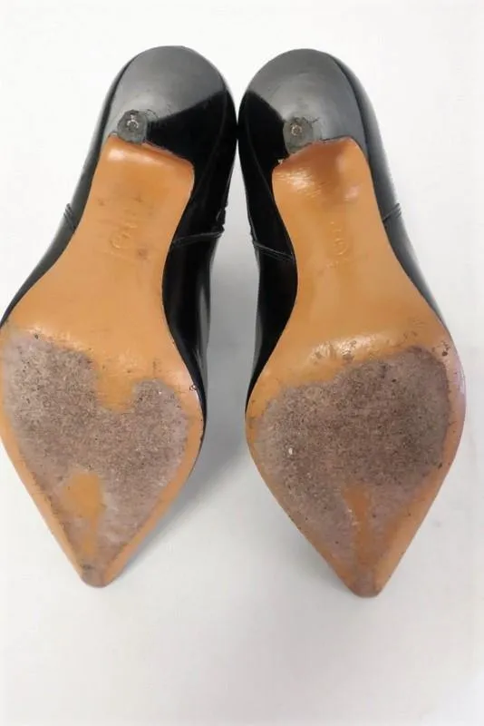 3.1 Phillip Lim Knöchelstiefel Delia Schwarz Hochglanz-Leder Größe 37 Chelsea Booties
