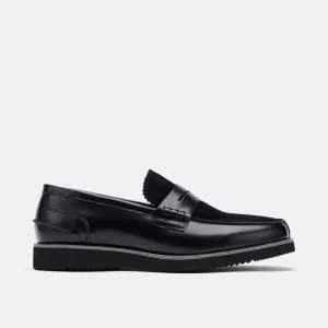 Abe Schwarze Leder-Penny-Loafer