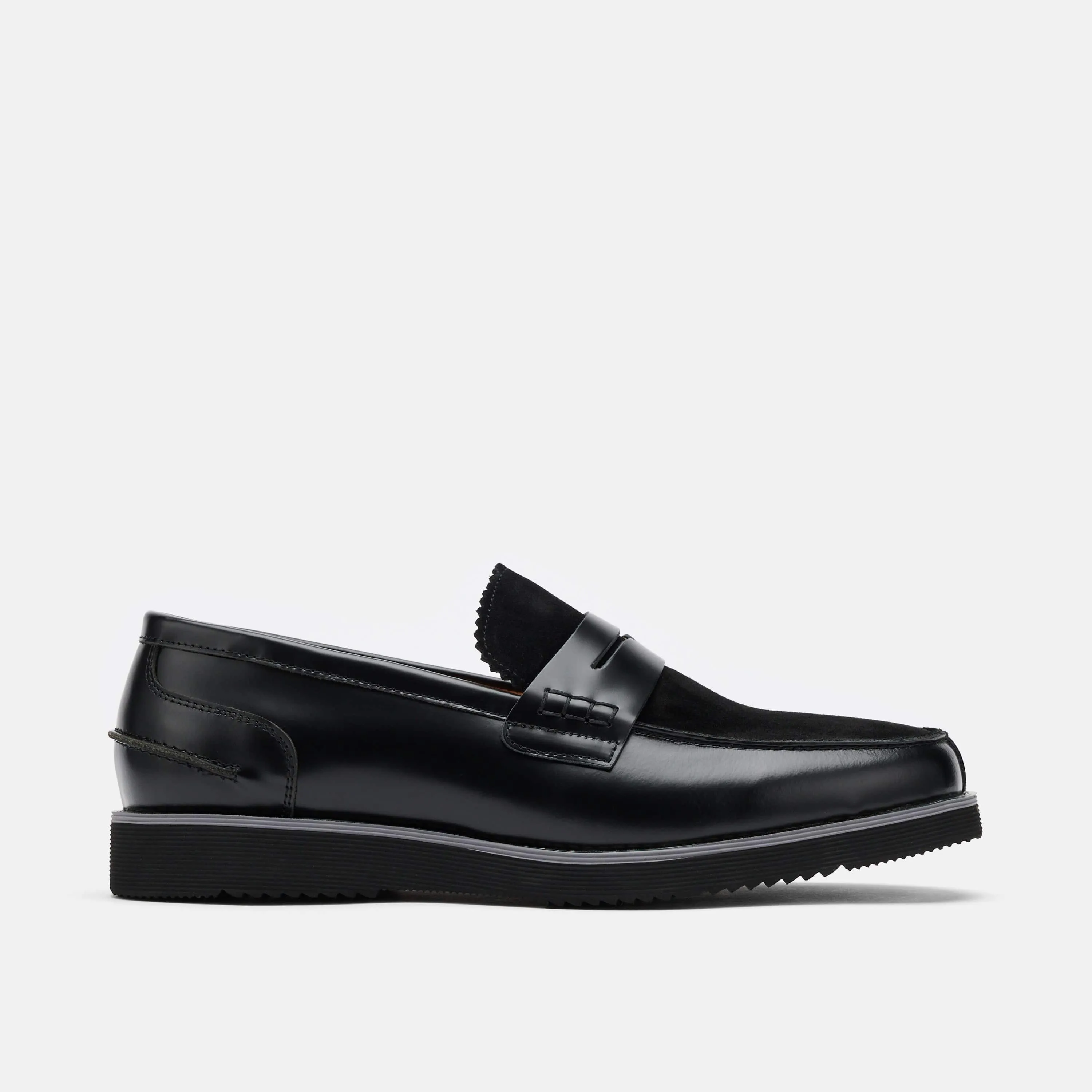 Abe Schwarze Leder-Penny-Loafer