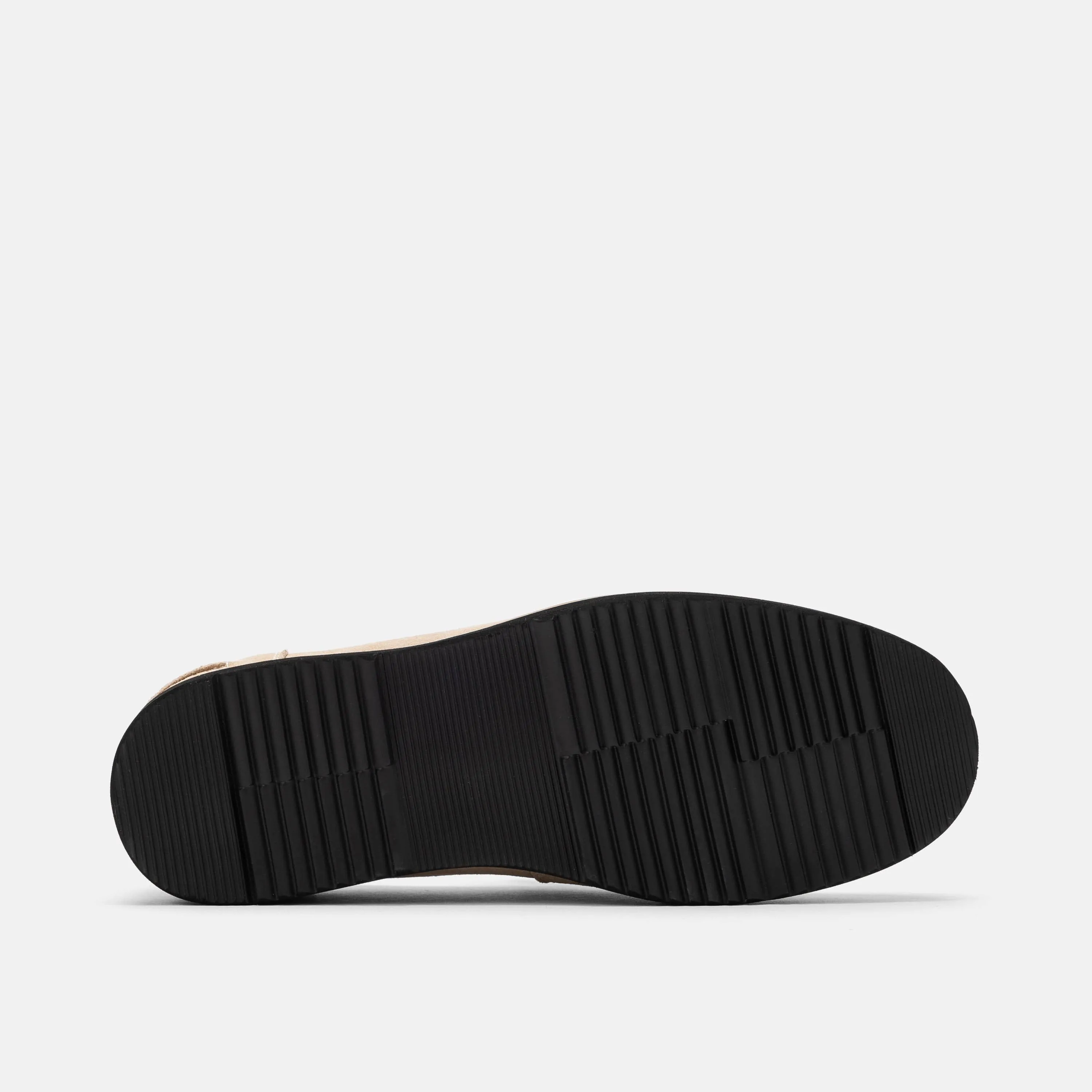 Abe Camel/Weiße Wildleder-Penny-Loafer