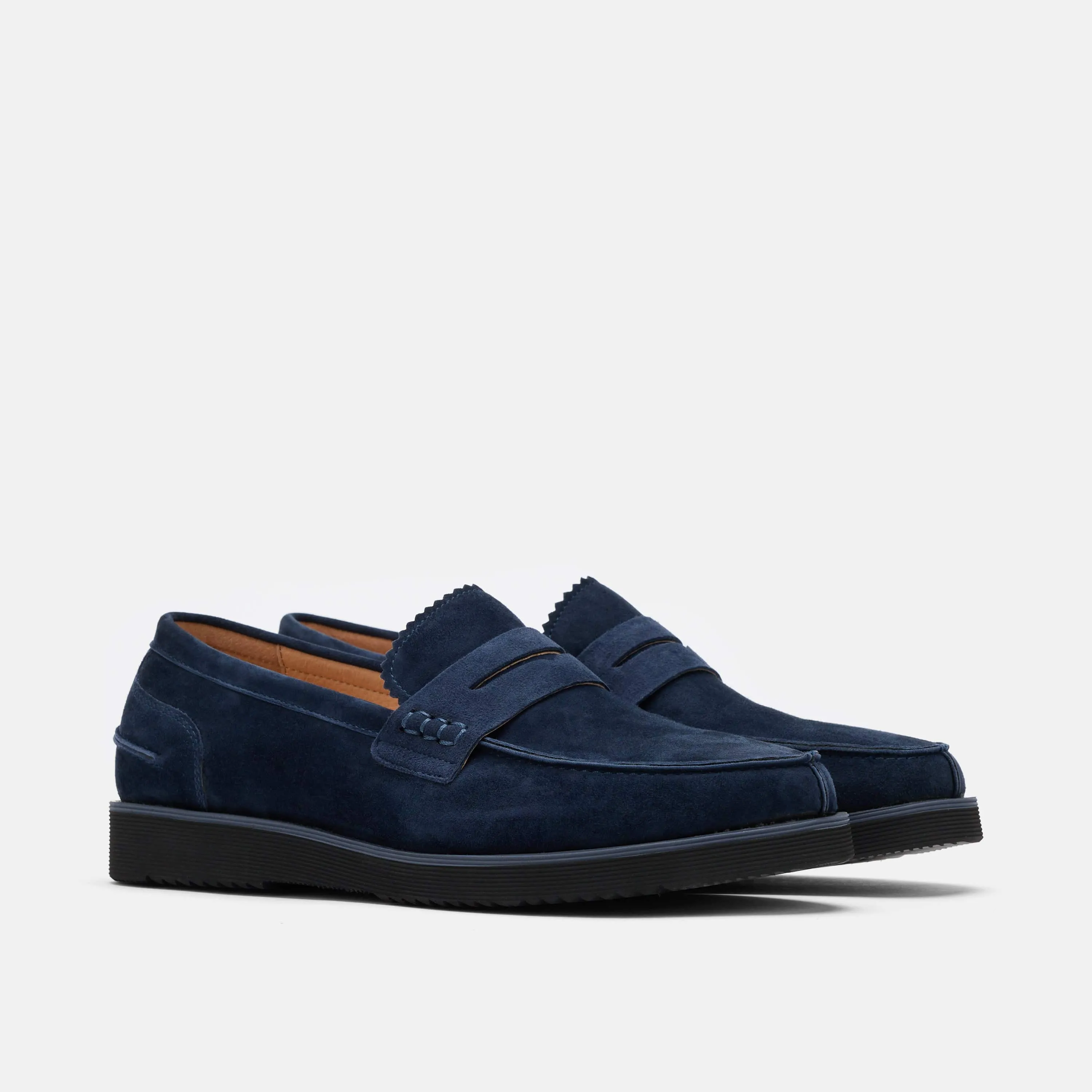 Abe Navy Wildleder Penny Loafers