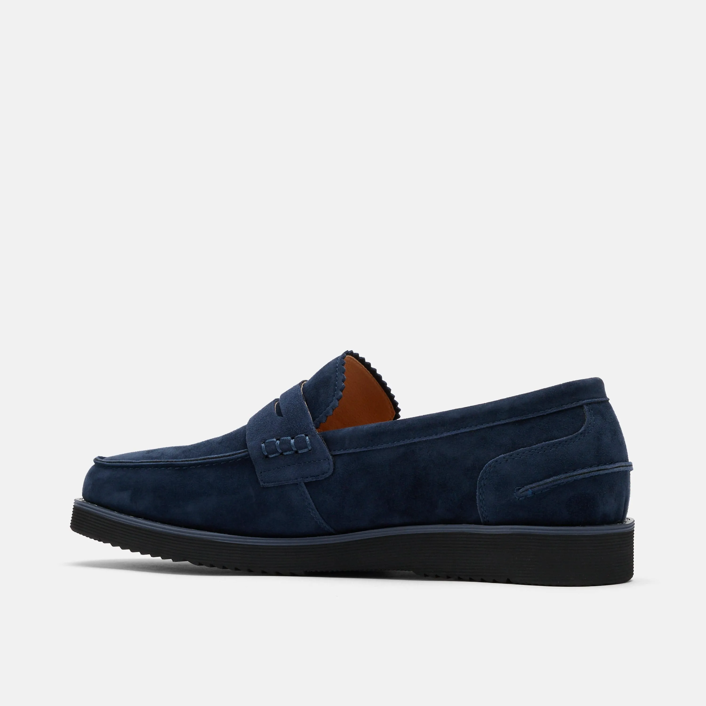 Abe Navy Wildleder Penny Loafers