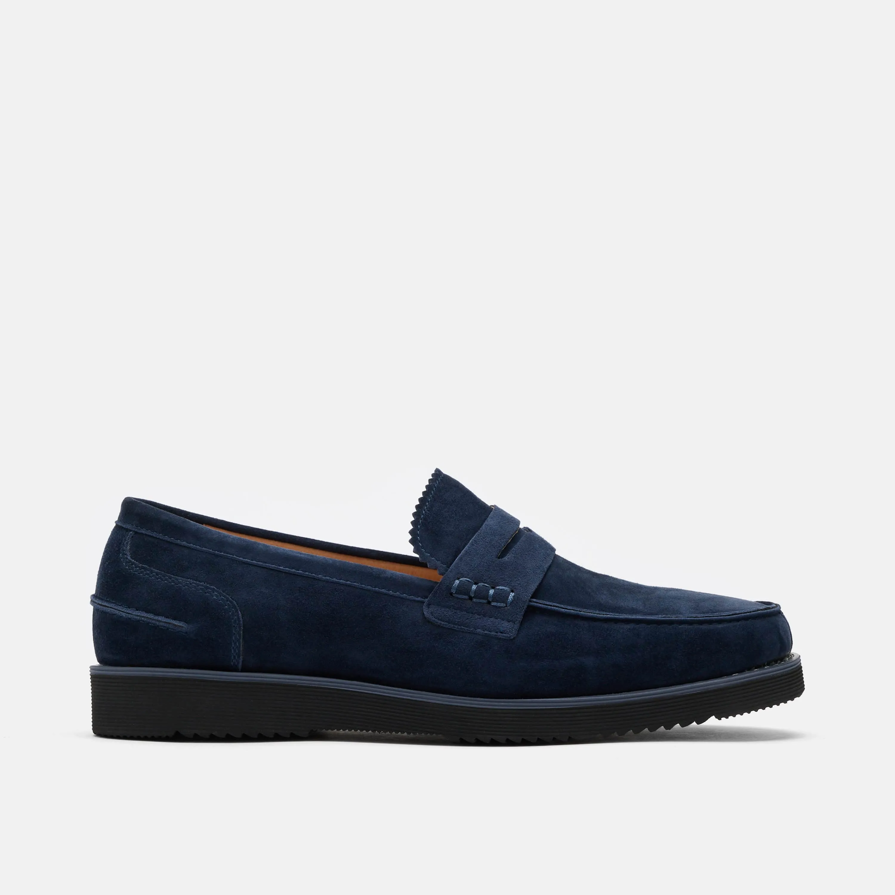 Abe Navy Wildleder Penny Loafers