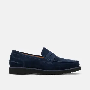 Abe Navy Wildleder Penny Loafers