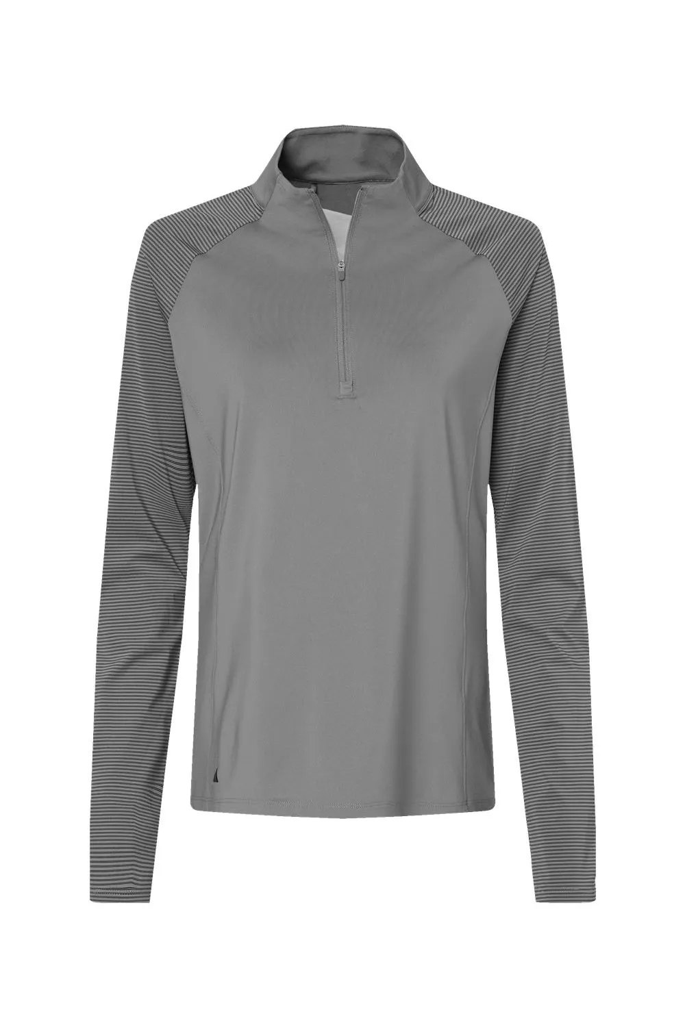 Adidas Damen Blockstreifen Feuchtigkeitstransportierendes 1/4-Zip Sweatshirt - Grau