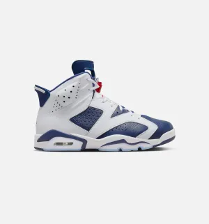 Air Jordan 6 Retro Weiß und Mitternachtsblau Herren Lifestyle-Schuh - Weiß/College-Rot/Mitternachtsblau