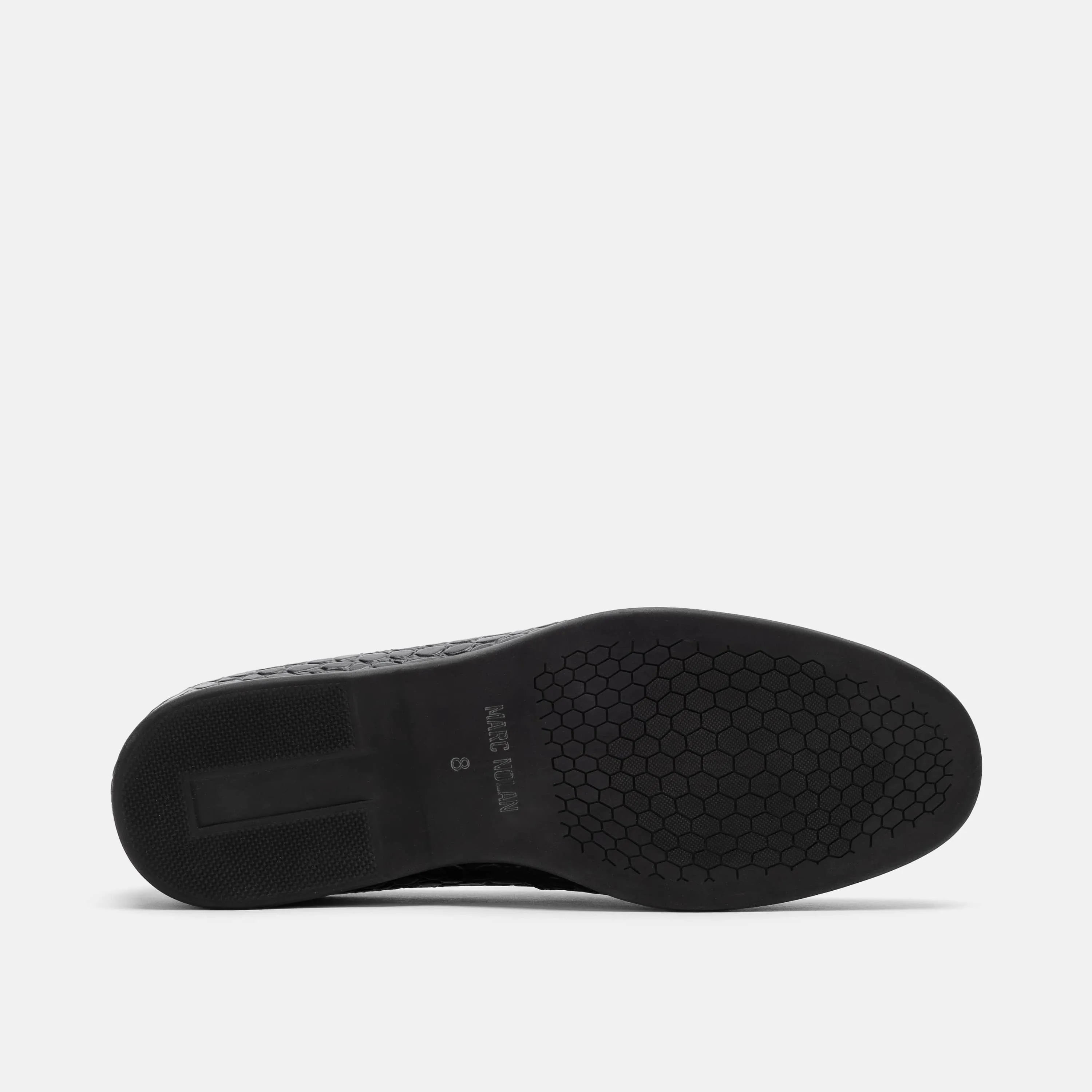 Alessandro Schwarze Kroko-Leder-Venetianer-Loafer