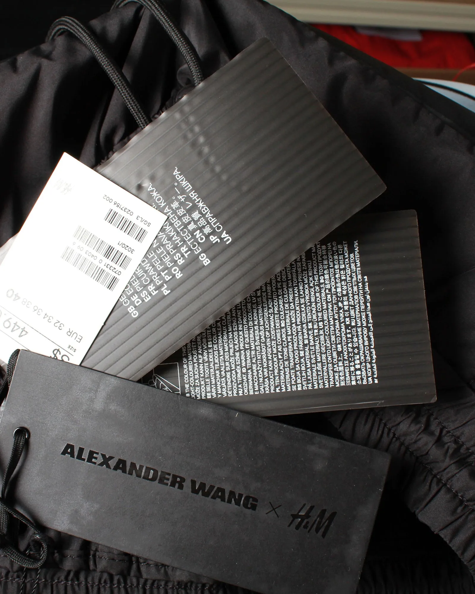 Alexander Wang x H&M Jogginghose mit Paneele in schwarzem Kunstleder