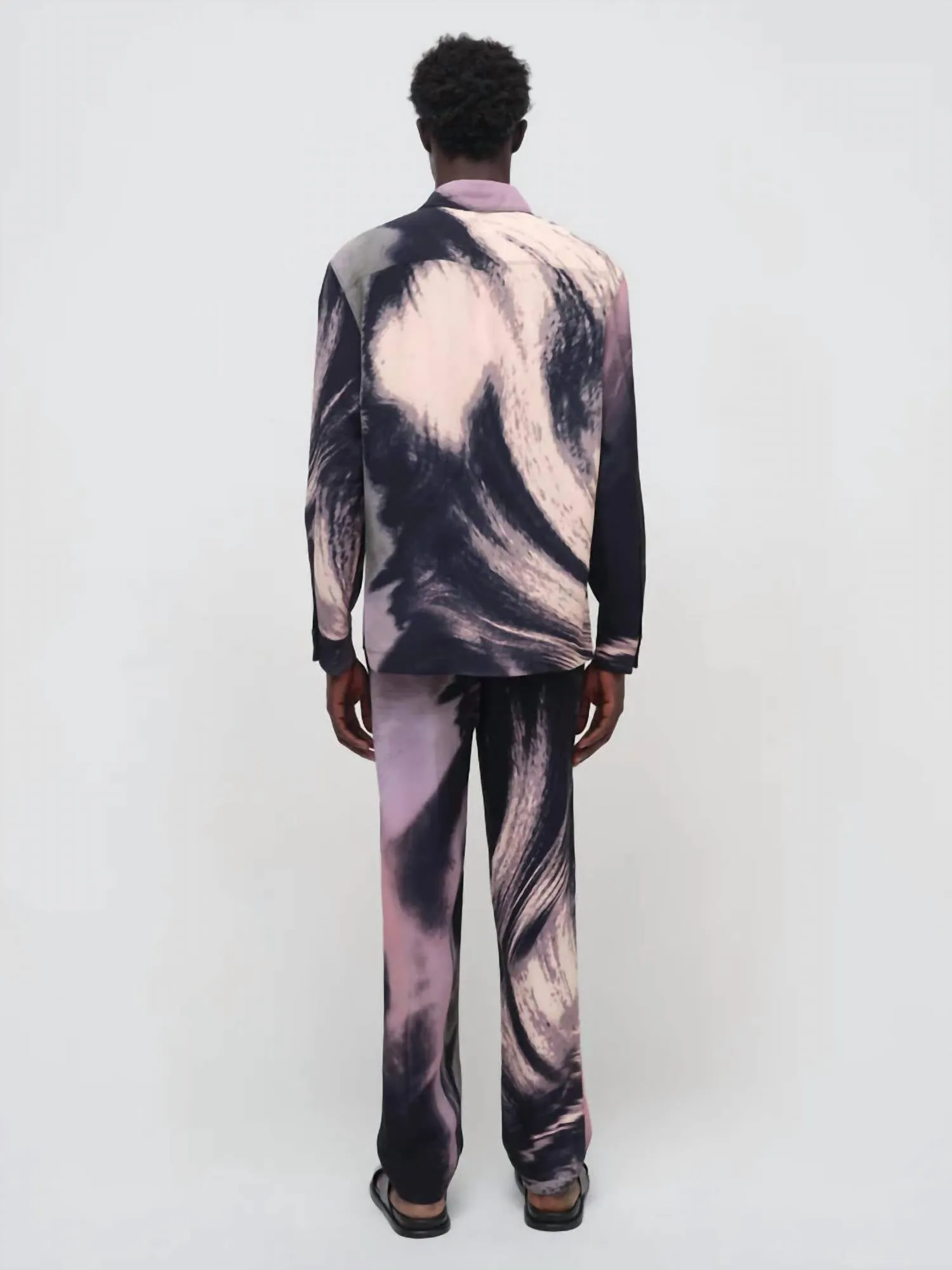 Allister Pullon-Hose im Black-Wave-Print