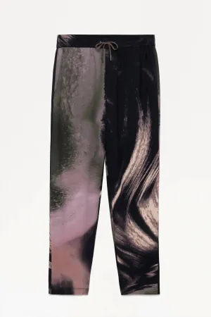 Allister Pullon-Hose im Black-Wave-Print