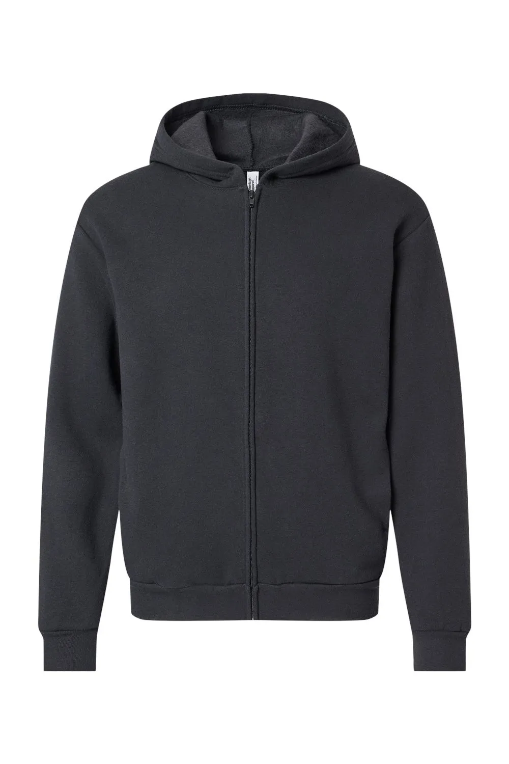 American Apparel Herren ReFlex Fleece Full-Zip Kapuzenpullover mit Taschen - Schwarz