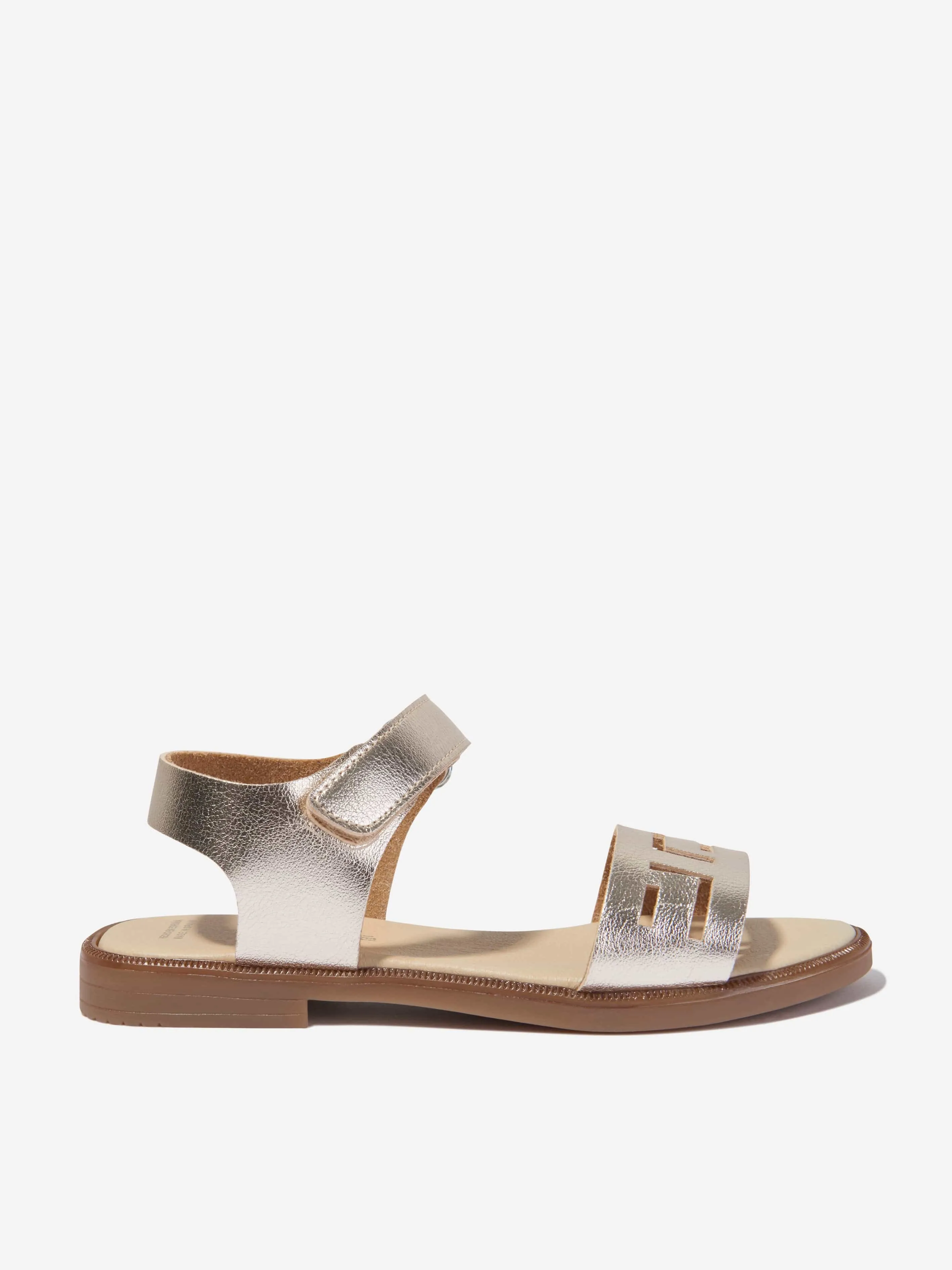 Andanines Mädchen Lasergeschnittene Sandalen in Gold