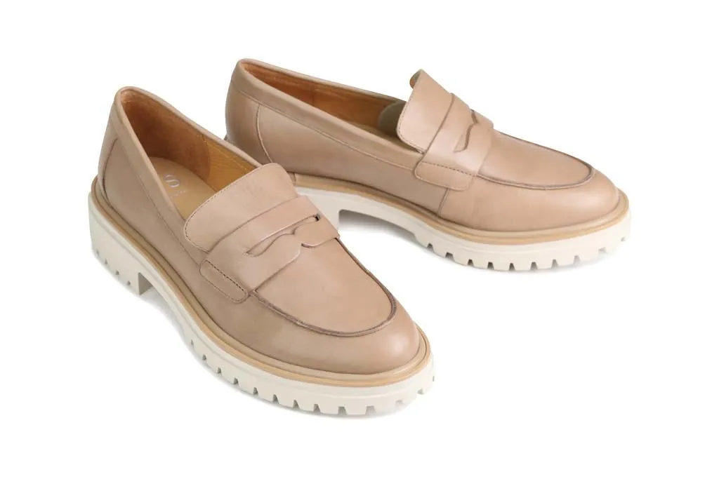ANITA LEDER LOAFERS MIT ABSATZ