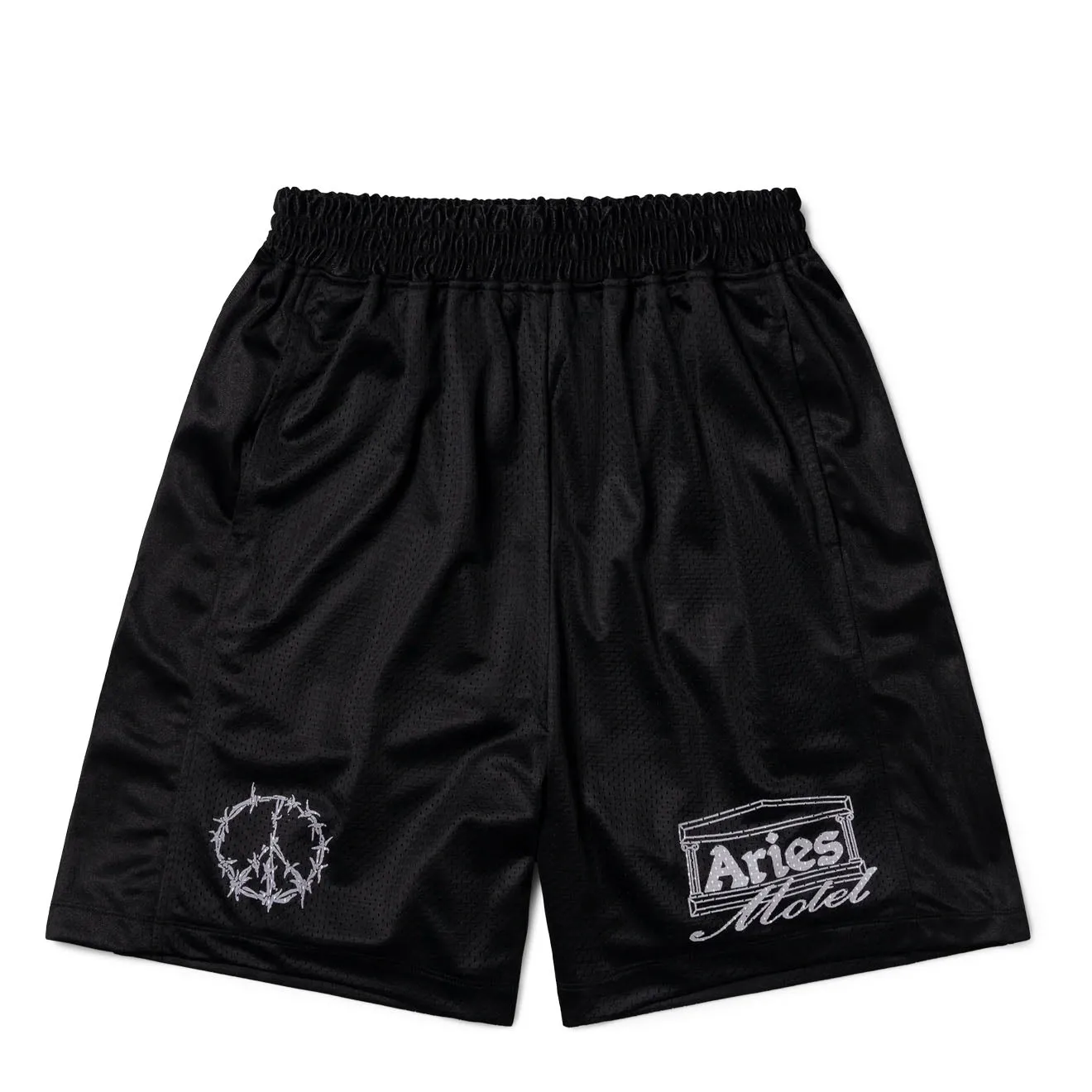 Aries Ramscape Airtex Shorts Schwarz
