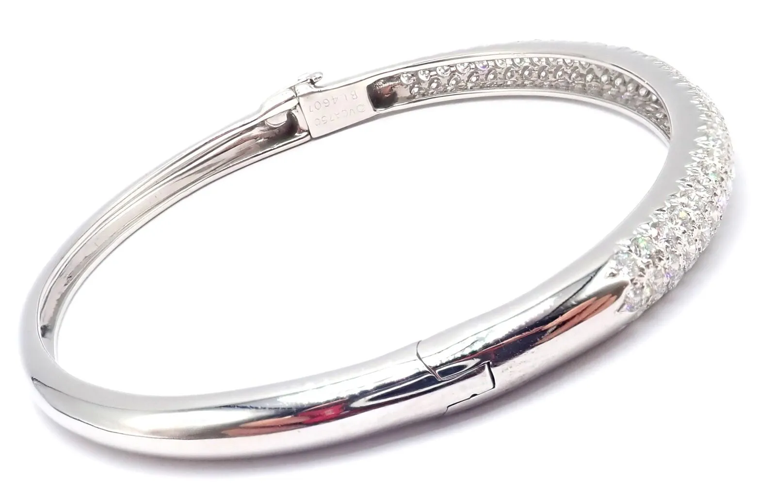 Authentisch! Van Cleef & Arpels Eve 18k Weißgold Diamant-Armband Papier