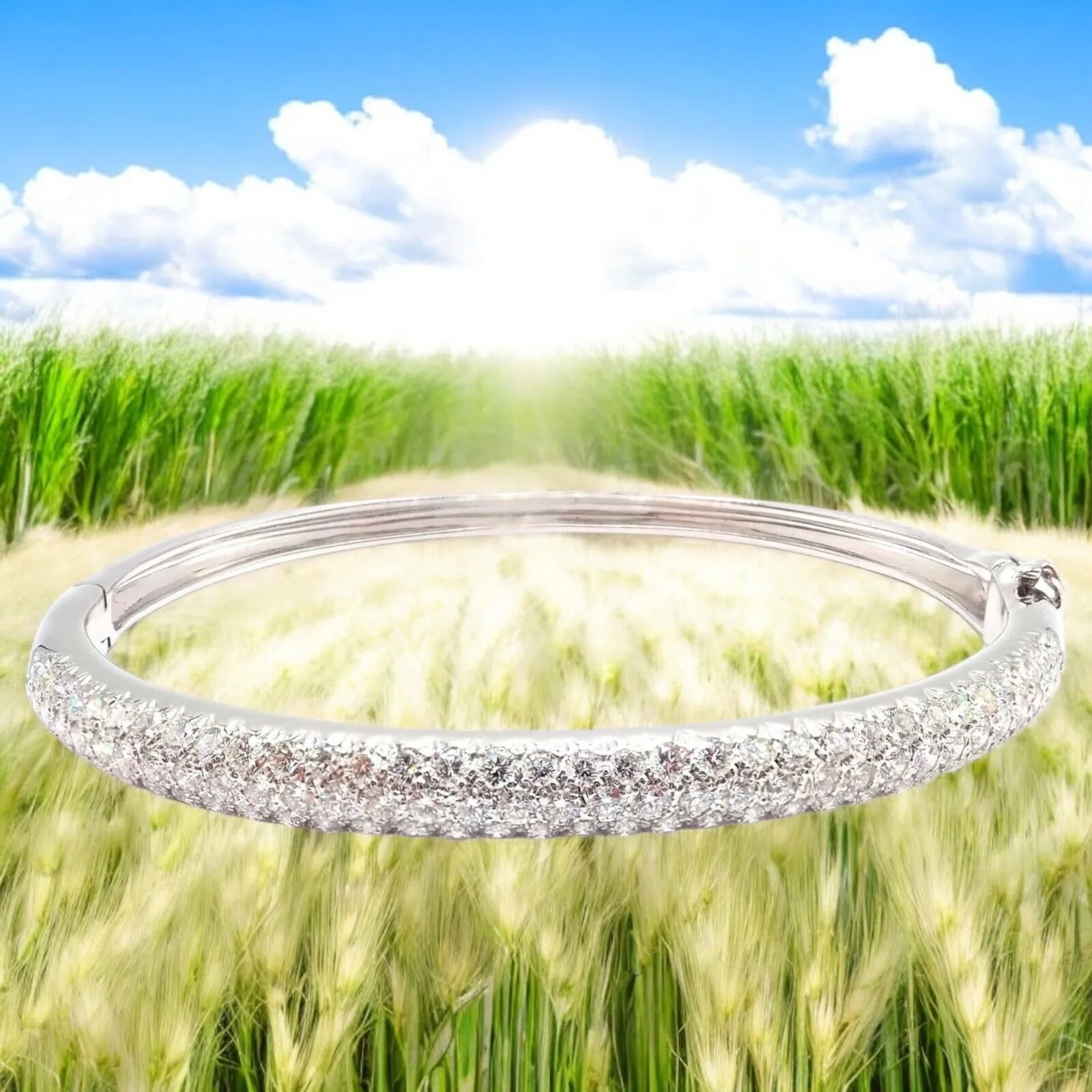 Authentisch! Van Cleef & Arpels Eve 18k Weißgold Diamant-Armband Papier