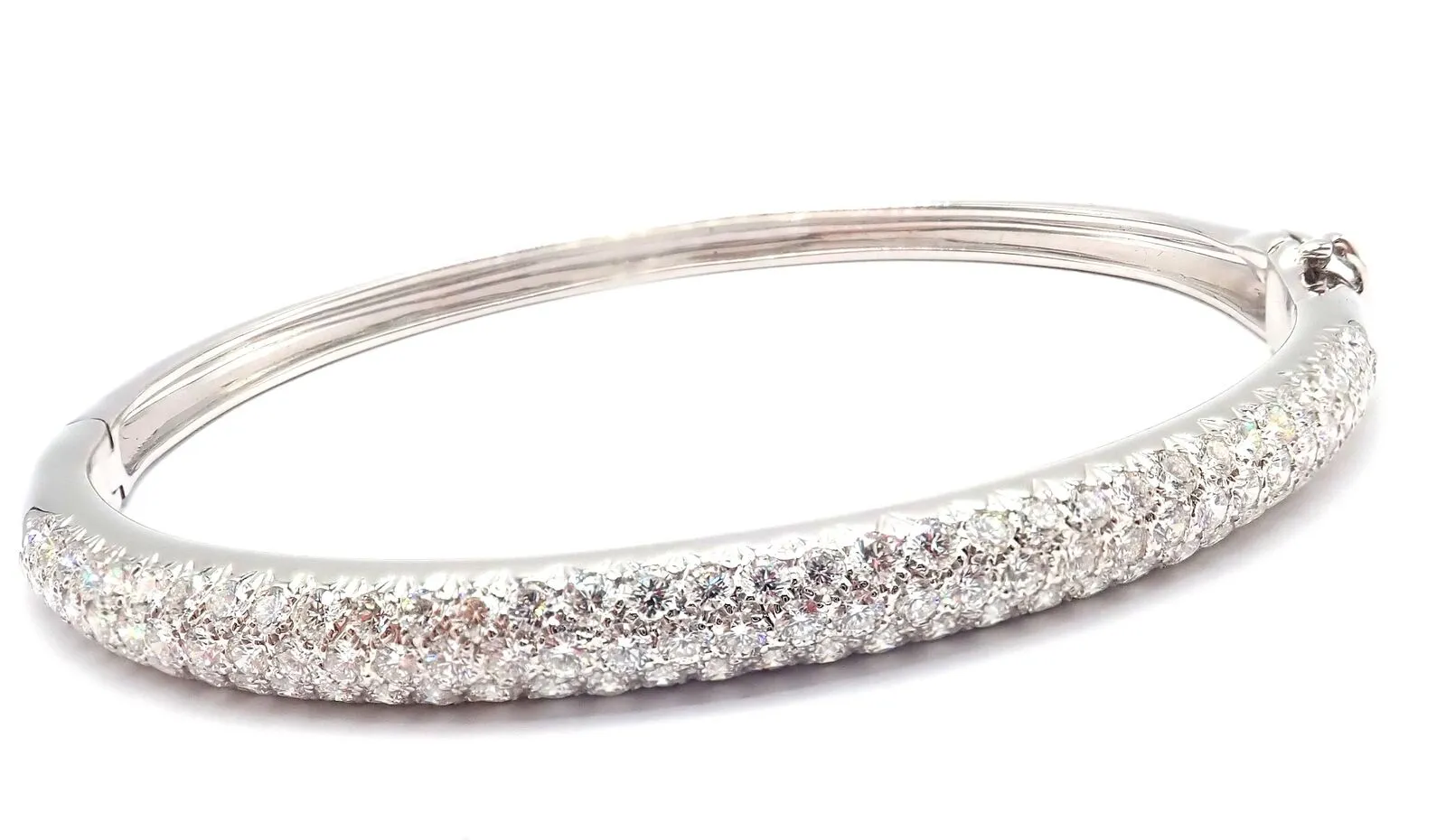Authentisch! Van Cleef & Arpels Eve 18k Weißgold Diamant-Armband Papier