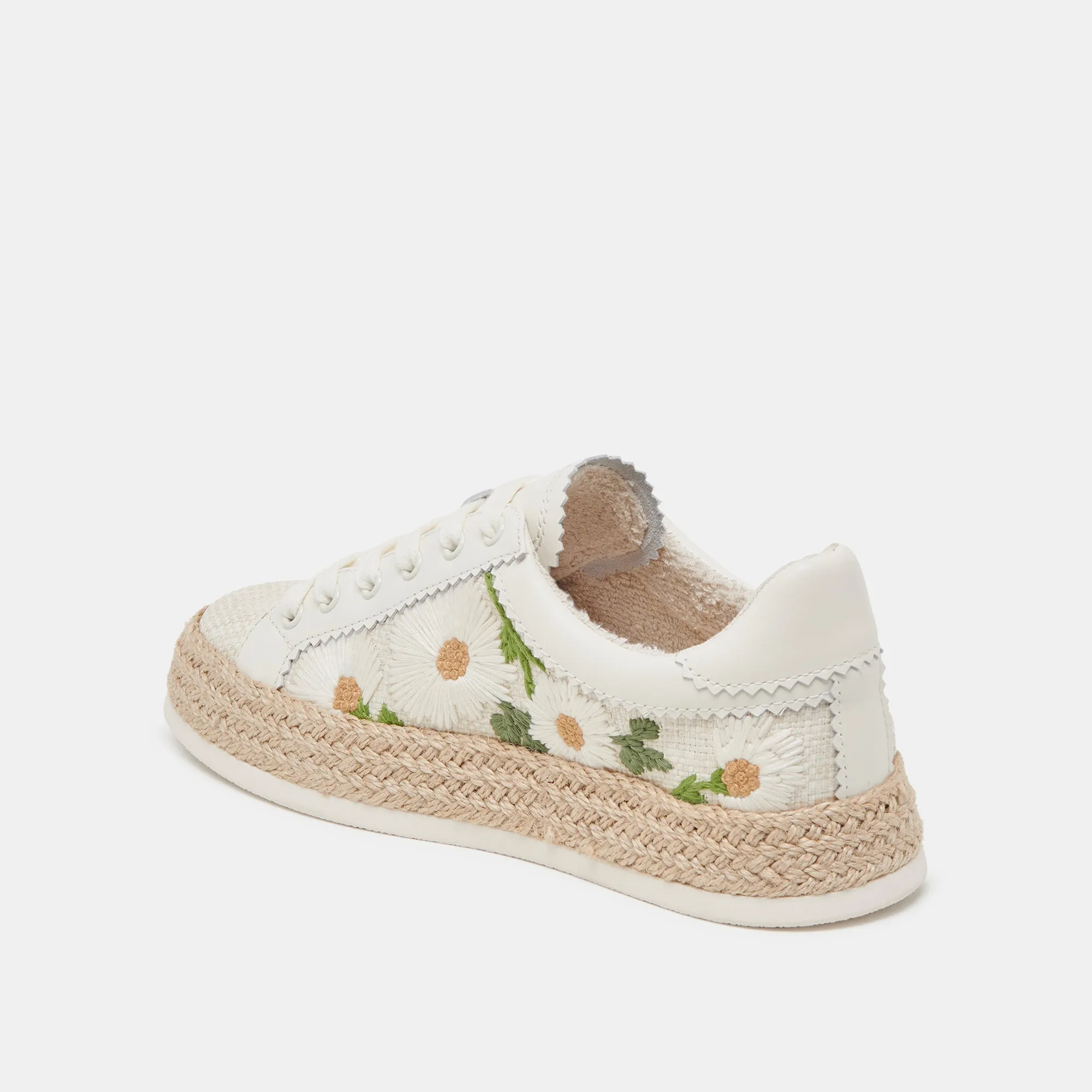 AZALIA SNEAKERS WEIßE FLORALE RAFFIA