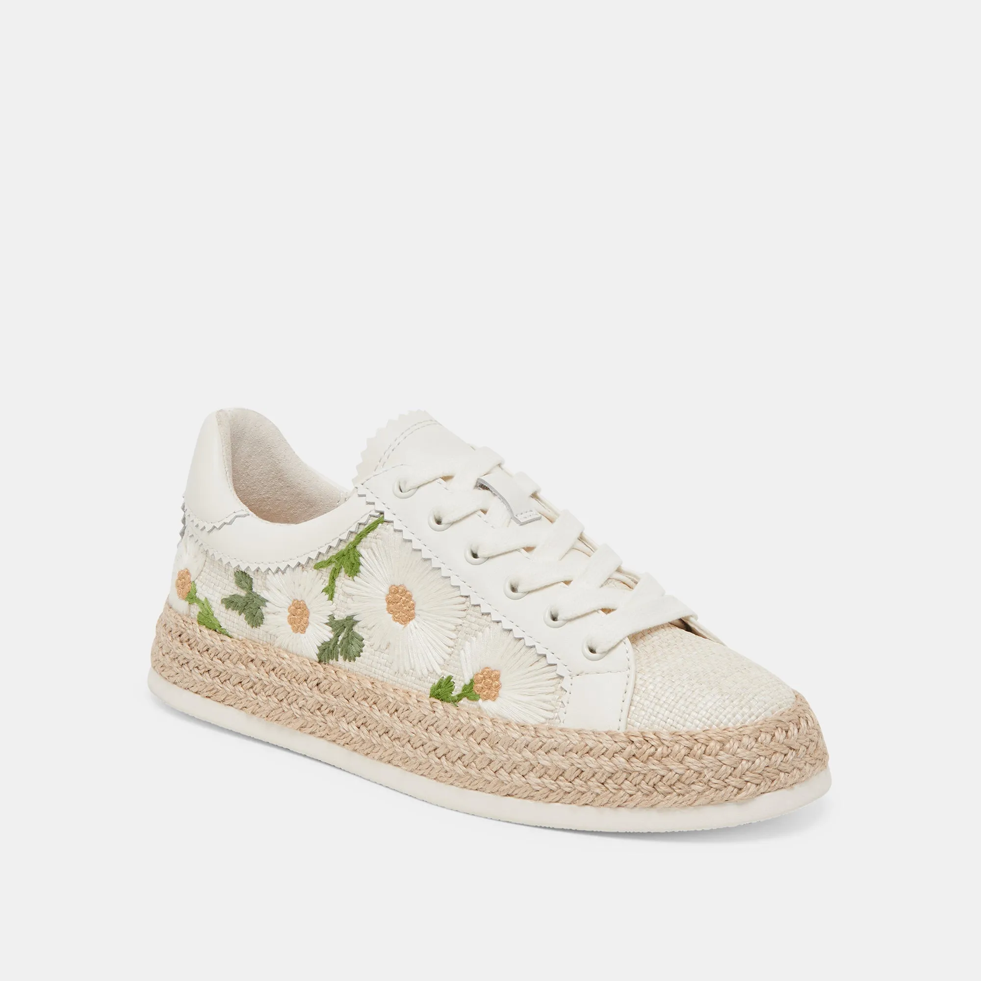 AZALIA SNEAKERS WEIßE FLORALE RAFFIA
