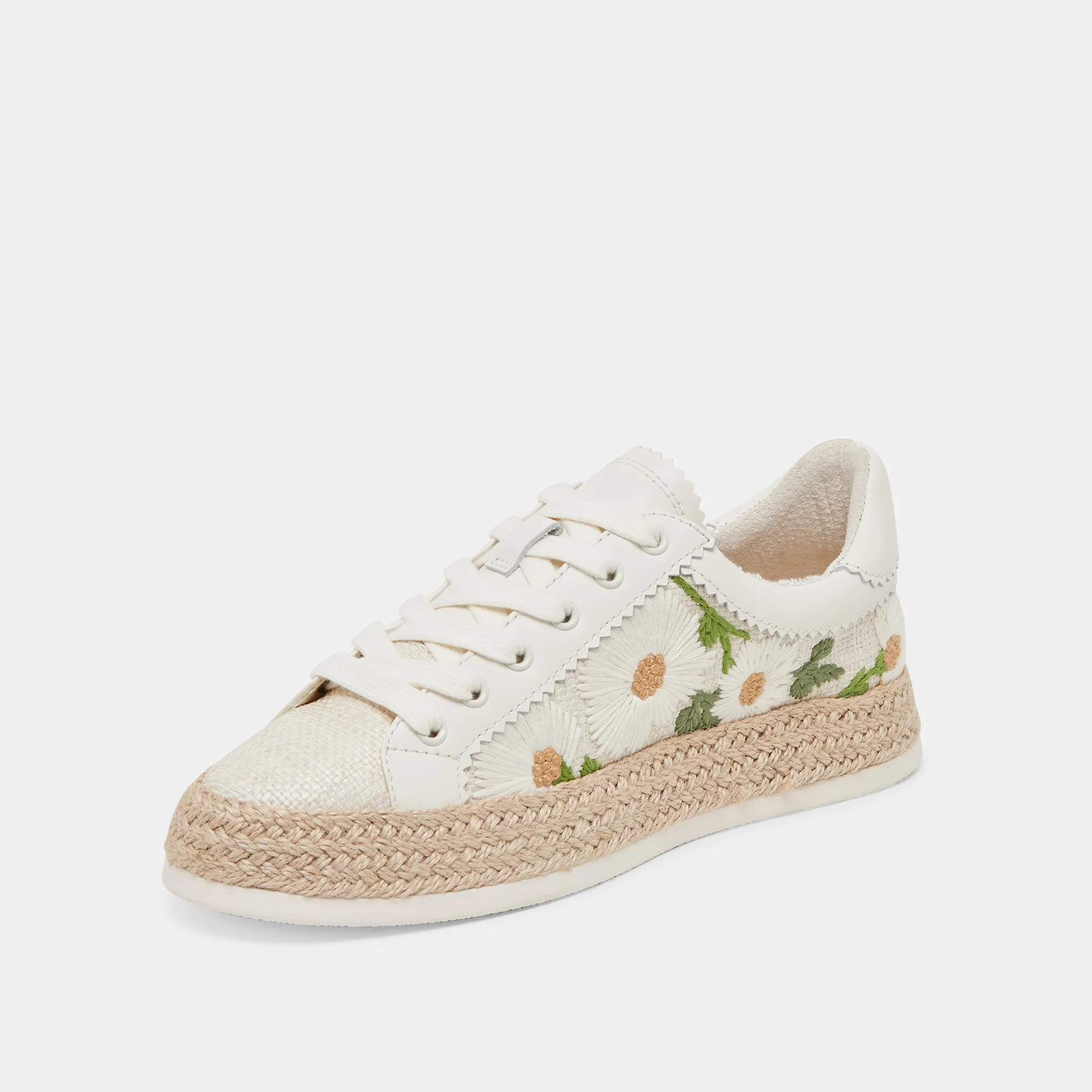 AZALIA SNEAKERS WEIßE FLORALE RAFFIA