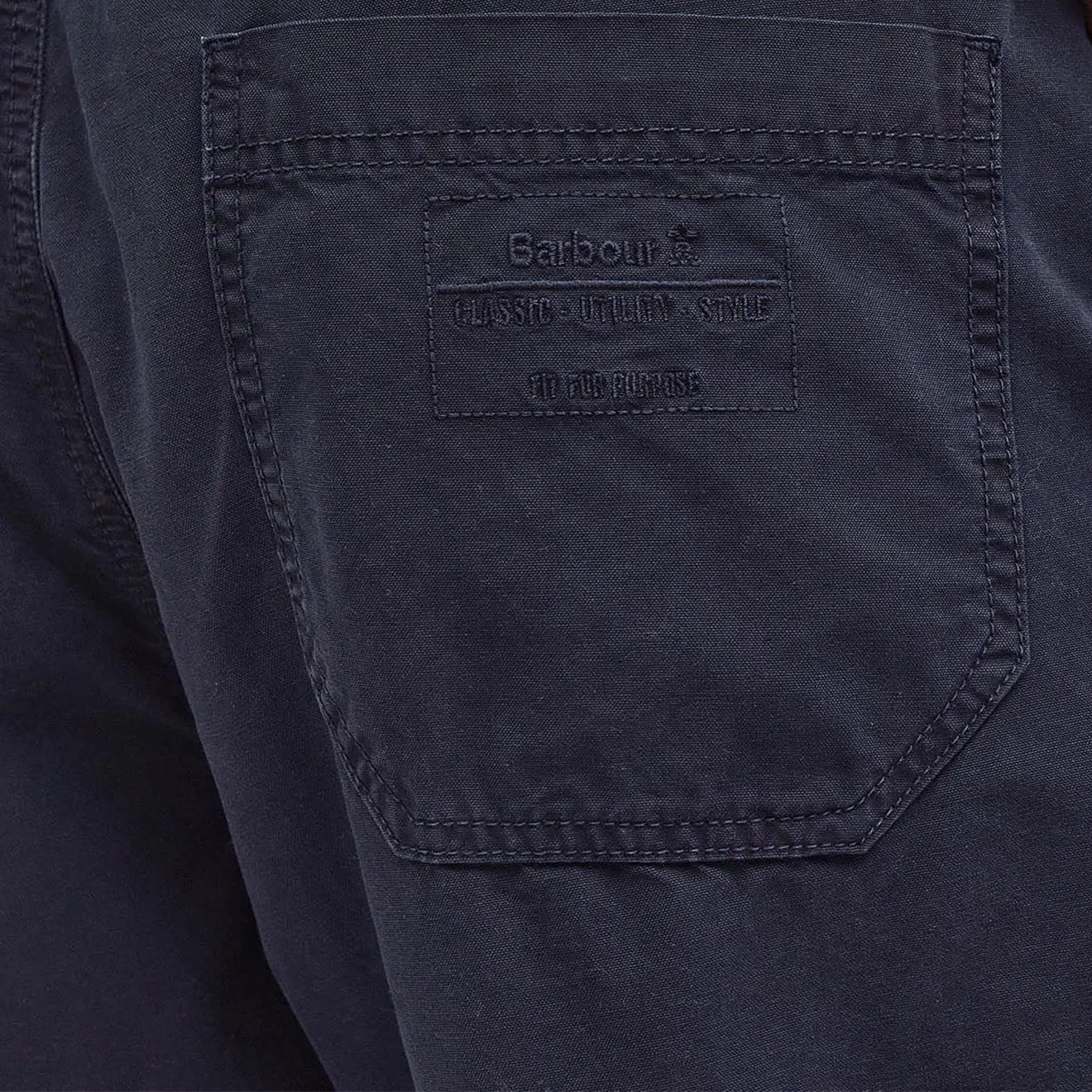 Barbour Grindle Gerade geschnittene Hose Klassisch Marineblau