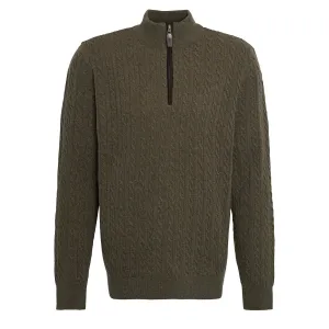 Barbour Ramsden Halbzip-Pullover in Efeugrün