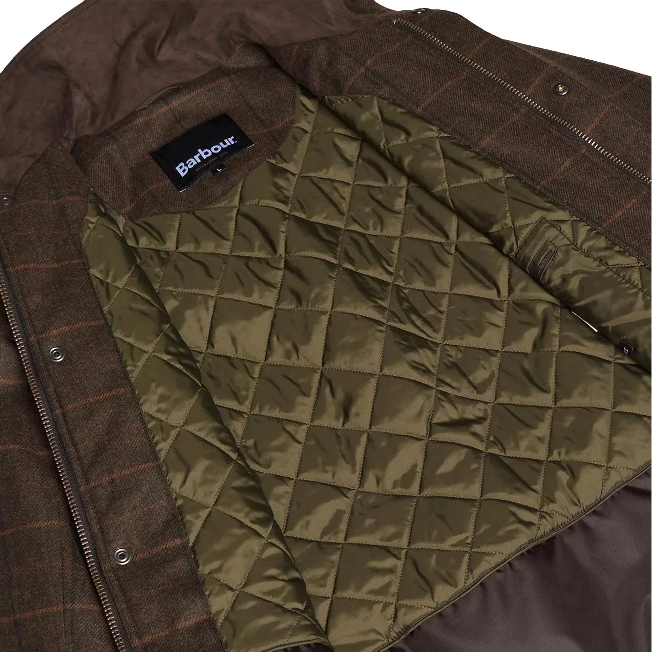 Barbour Woll Beaconsfield Jacket Burnhill Braun Karo