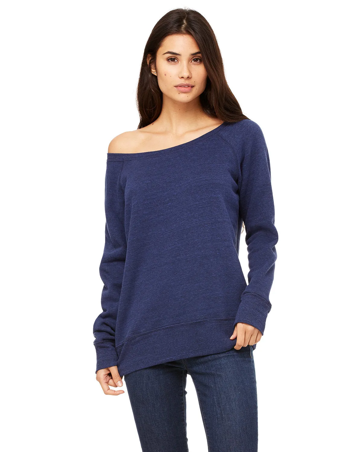 Bella   Canvas 7501 Damen Sponge Fleece Sweatshirt mit weiterem Ausschnitt