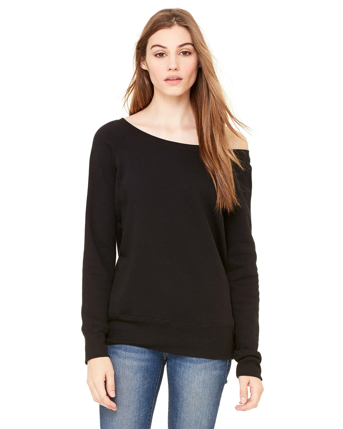 Bella   Canvas 7501 Damen Sponge Fleece Sweatshirt mit weiterem Ausschnitt