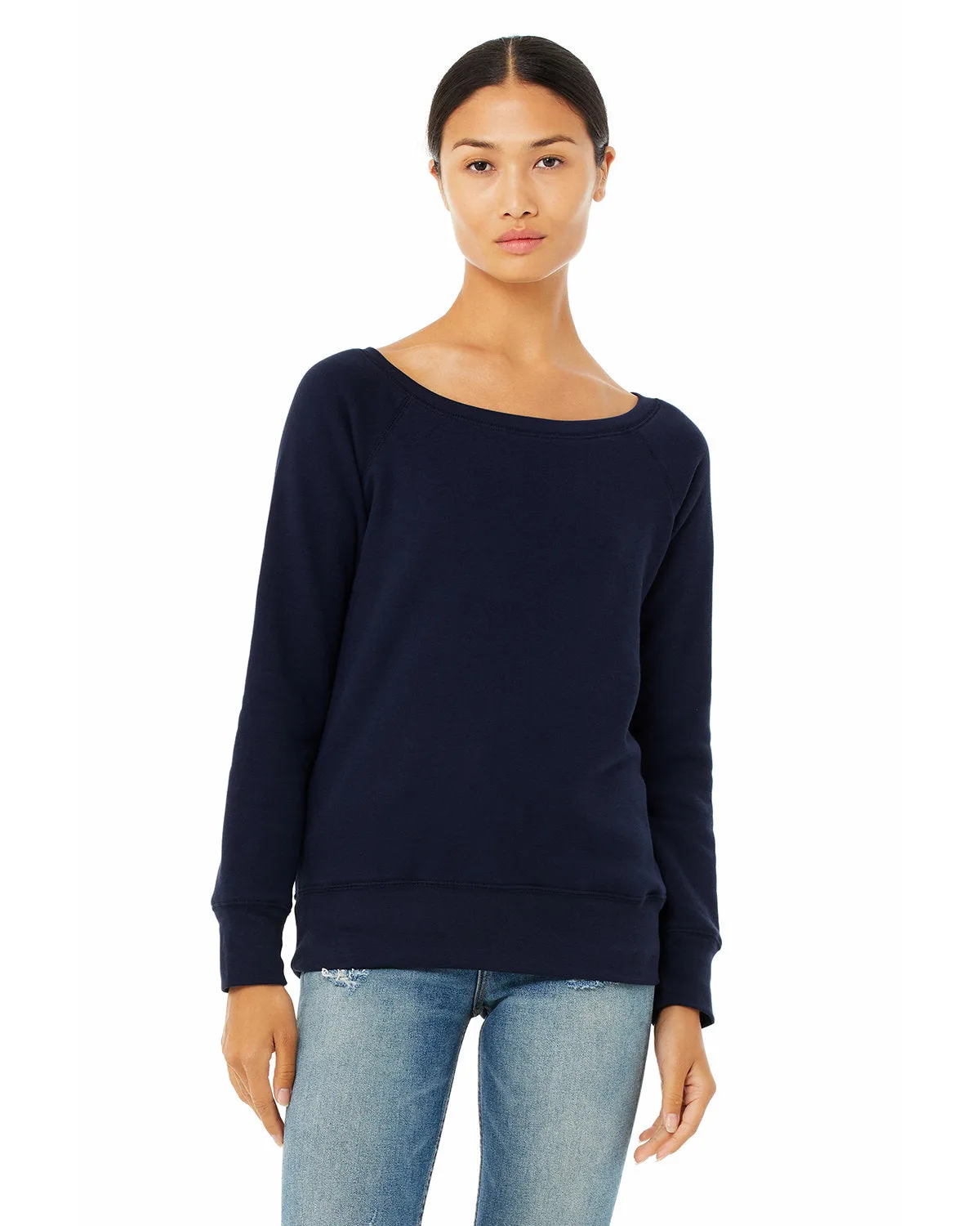 Bella   Canvas 7501 Damen Sponge Fleece Sweatshirt mit weiterem Ausschnitt