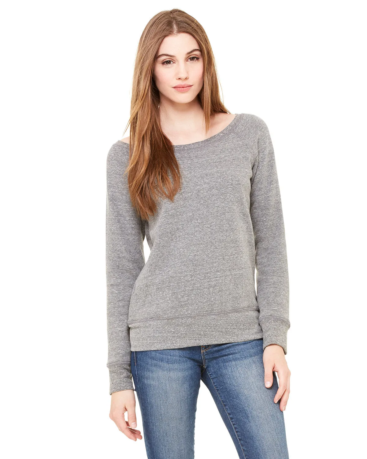 Bella   Canvas 7501 Damen Sponge Fleece Sweatshirt mit weiterem Ausschnitt