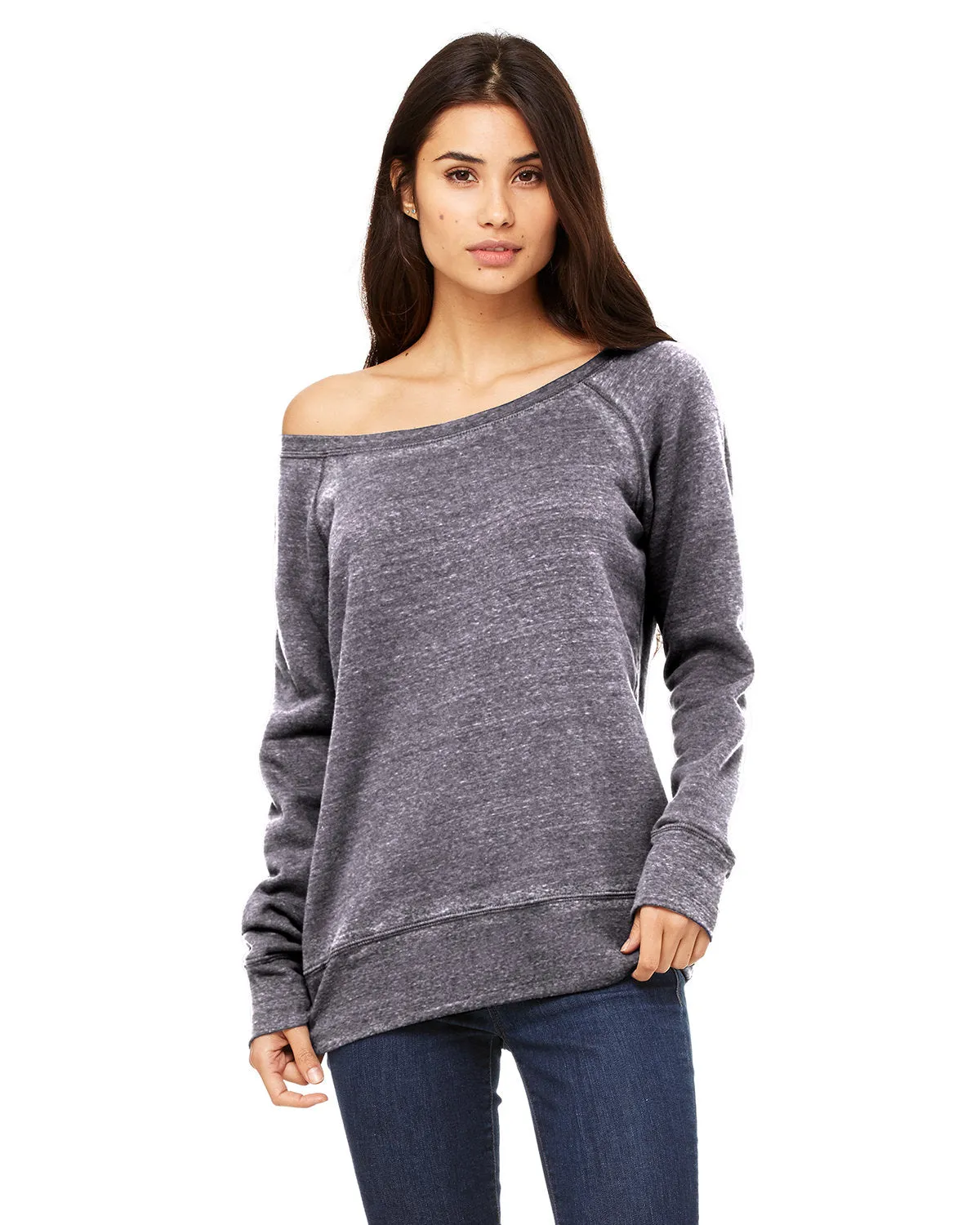 Bella   Canvas 7501 Damen Sponge Fleece Sweatshirt mit weiterem Ausschnitt