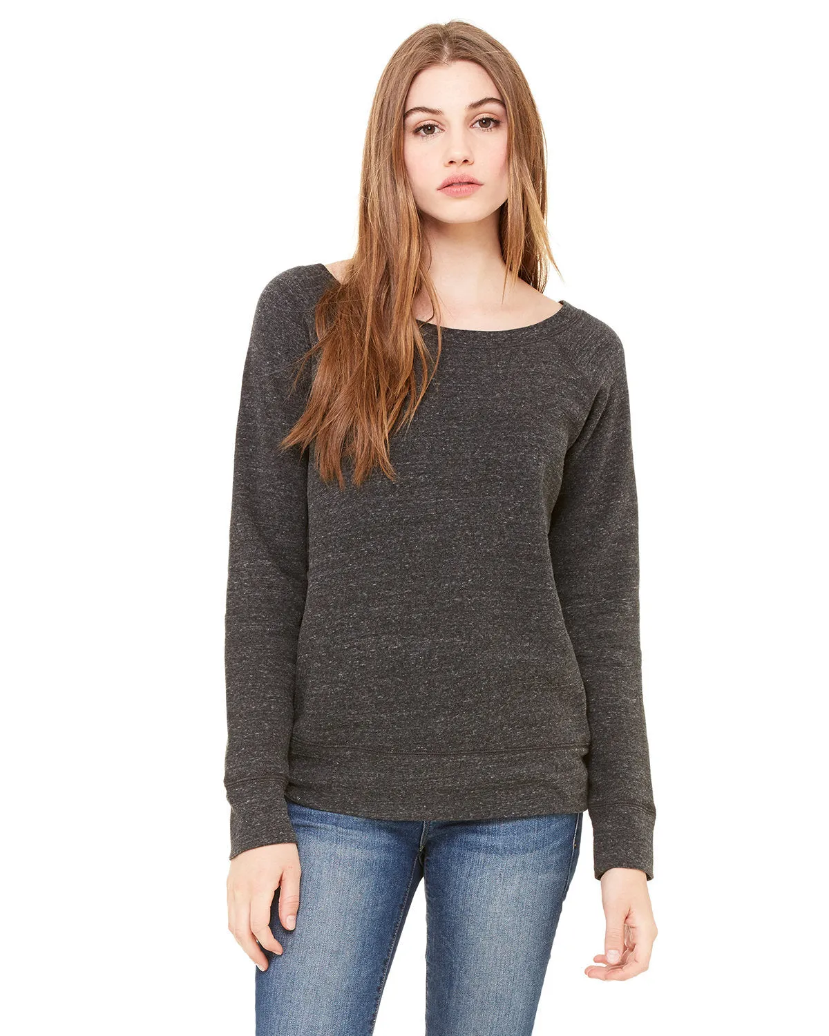 Bella   Canvas 7501 Damen Sponge Fleece Sweatshirt mit weiterem Ausschnitt