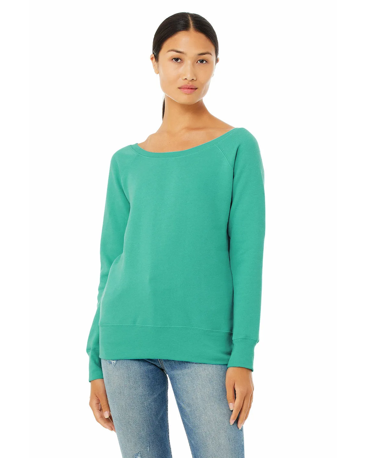 Bella   Canvas 7501 Damen Sponge Fleece Sweatshirt mit weiterem Ausschnitt