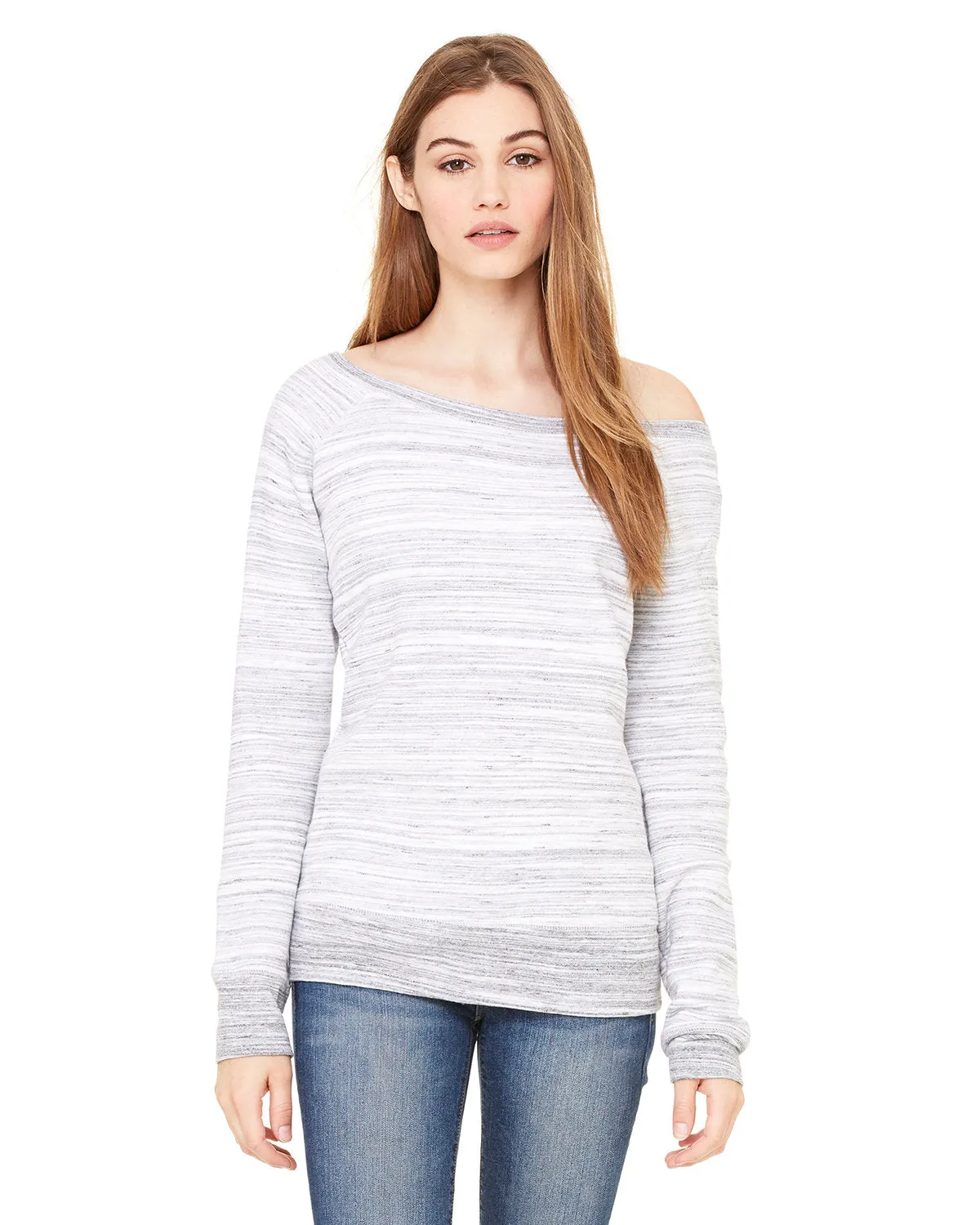 Bella   Canvas 7501 Damen Sponge Fleece Sweatshirt mit weiterem Ausschnitt