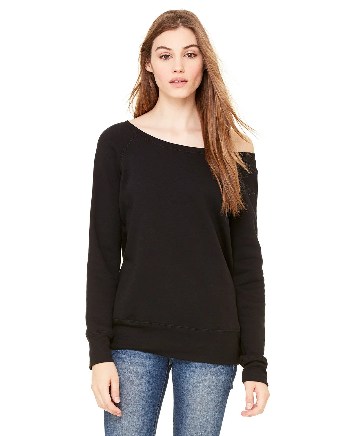 Bella   Canvas 7501 Damen Sponge Fleece Sweatshirt mit weiterem Ausschnitt