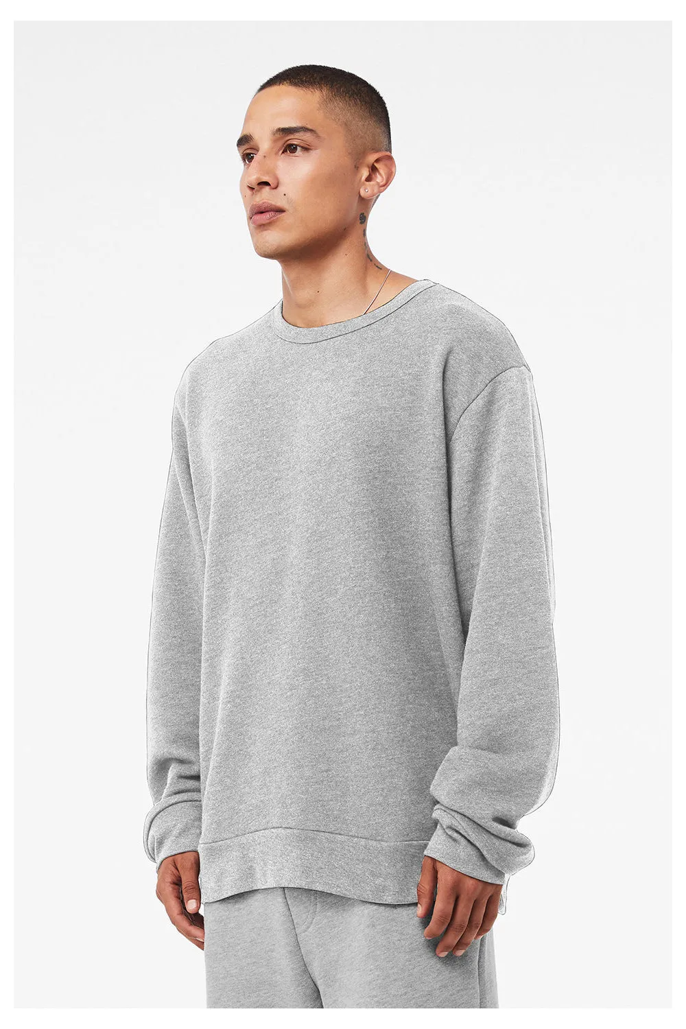 Bella   Canvas Herren Classic Crewneck Sweatshirt - Heather Grau