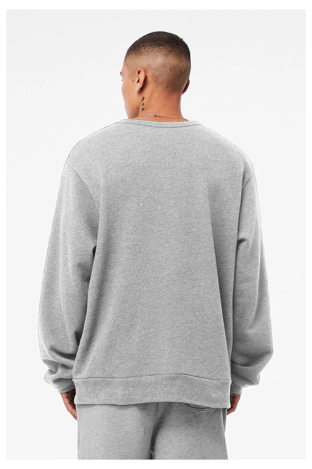 Bella   Canvas Herren Classic Crewneck Sweatshirt - Heather Grau