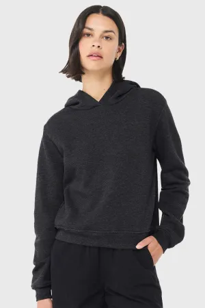 Bella   Canvas Damen Classic Kapuzenpullover Hoodie - Meliertes Dunkelgrau