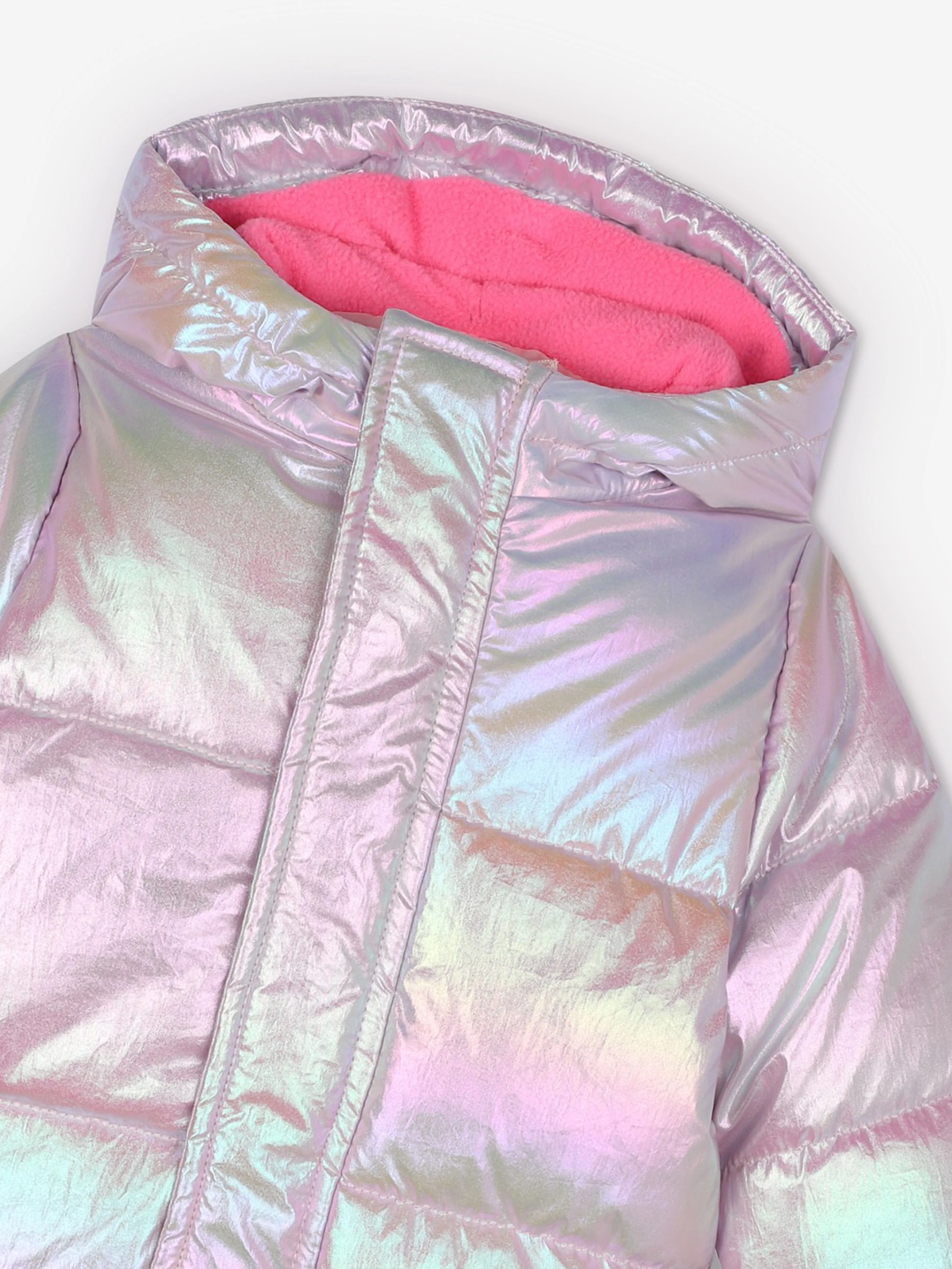 Billieblush Baby Mädchen Glänzende Pufferjacke mit Kapuze in Lila