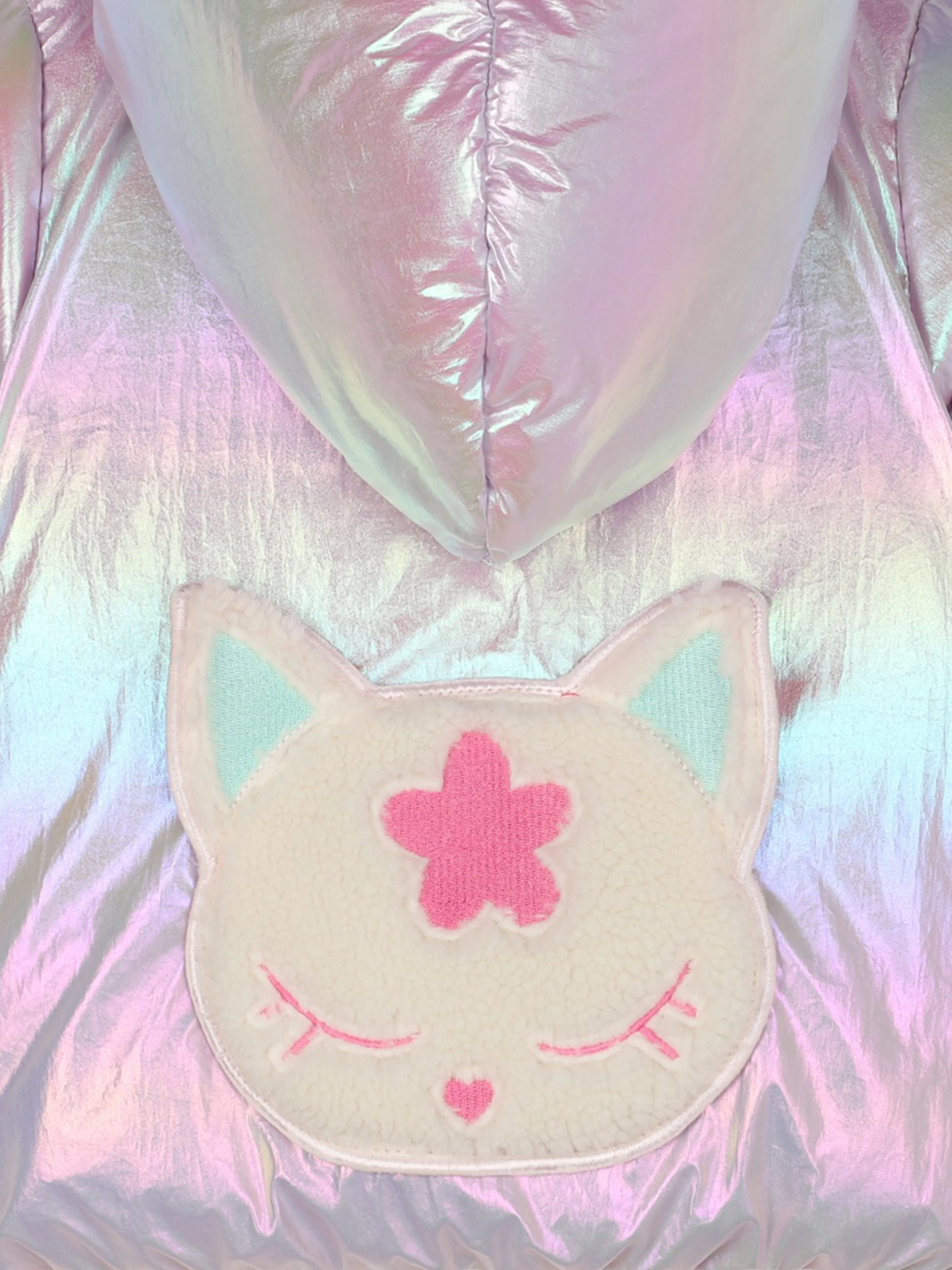 Billieblush Baby Mädchen Glänzende Pufferjacke mit Kapuze in Lila