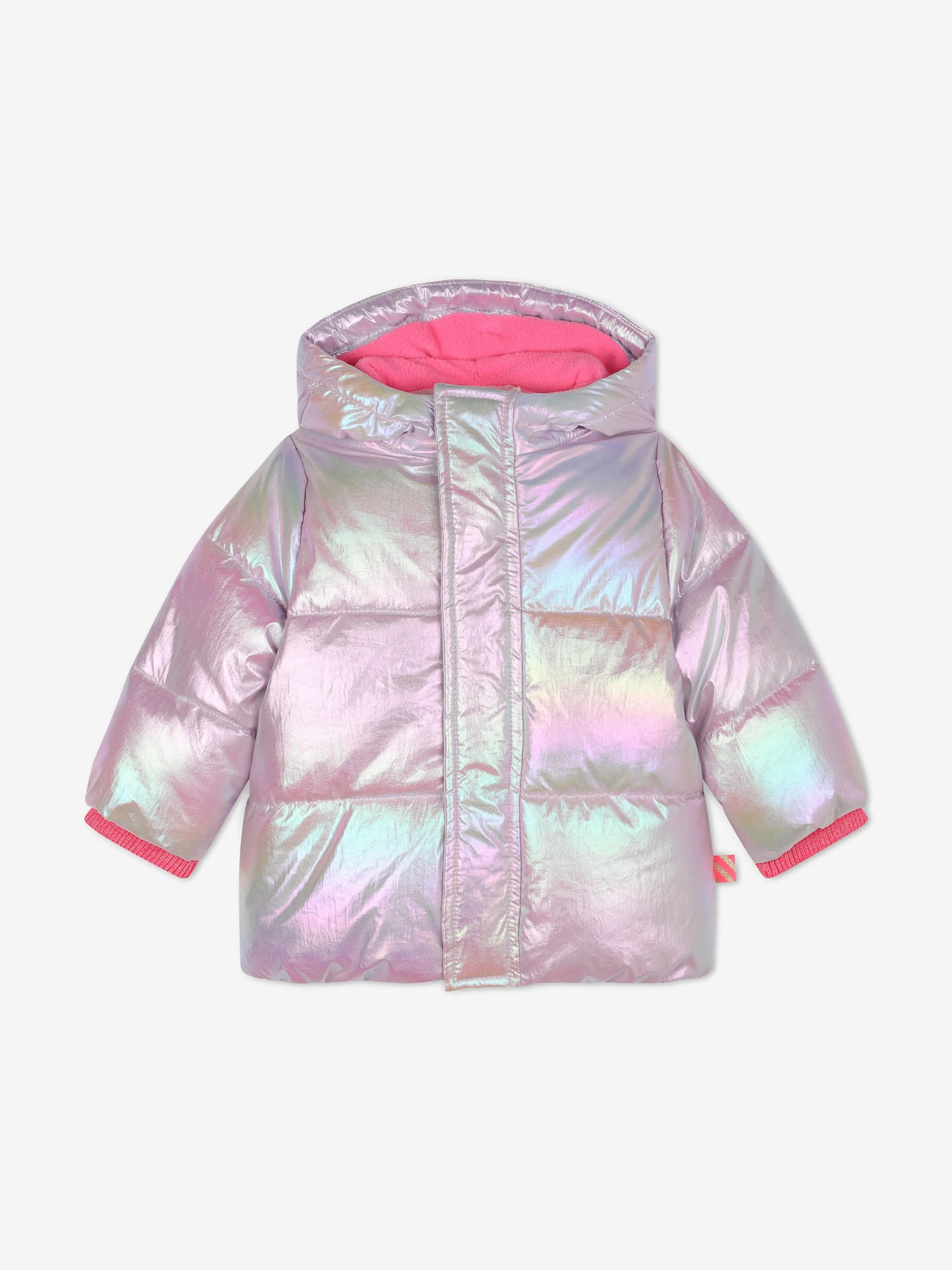 Billieblush Baby Mädchen Glänzende Pufferjacke mit Kapuze in Lila