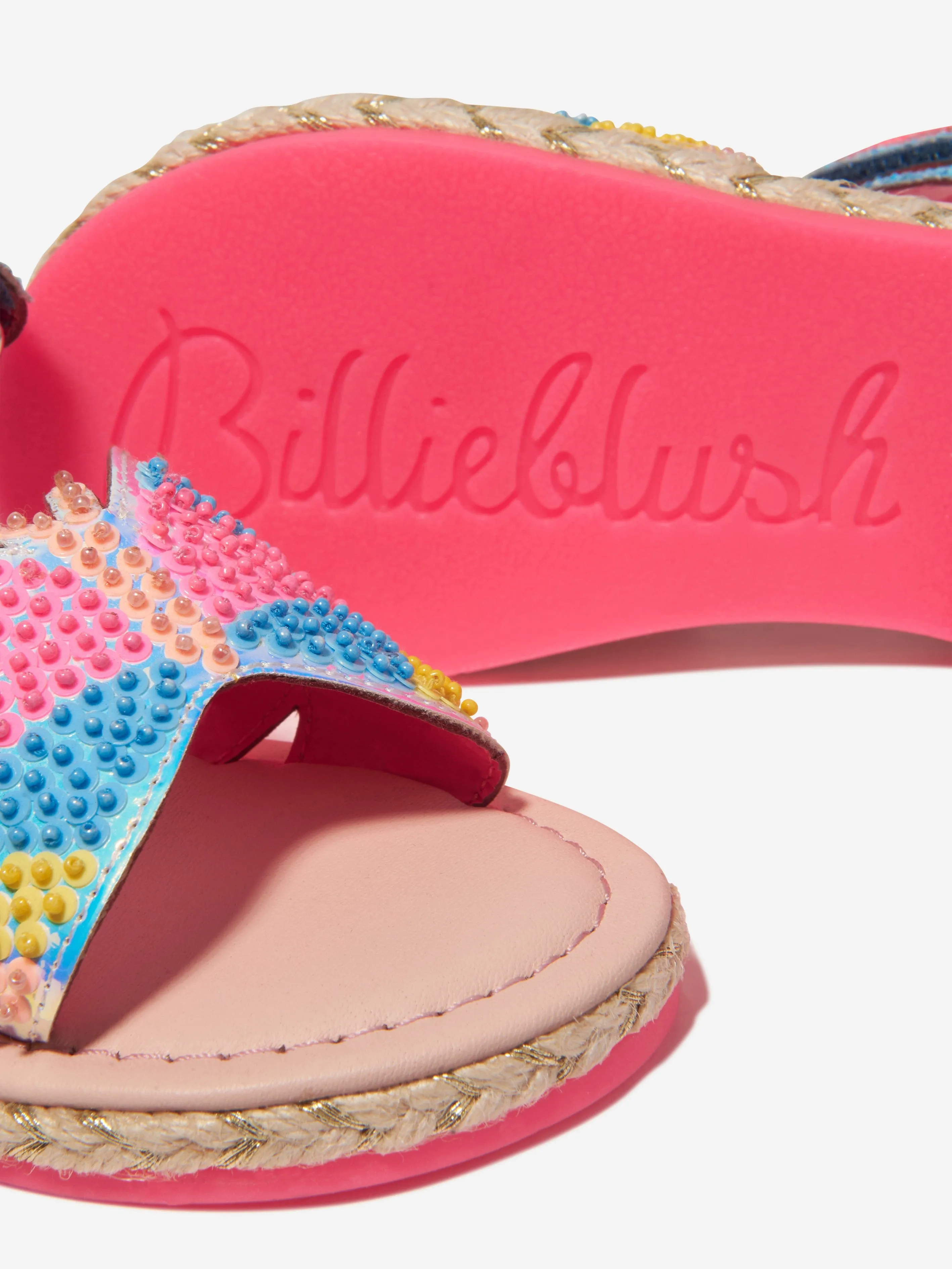 Billieblush Mädchen Glitzer- und Perlen-Schmetterlingssandalen in Blau