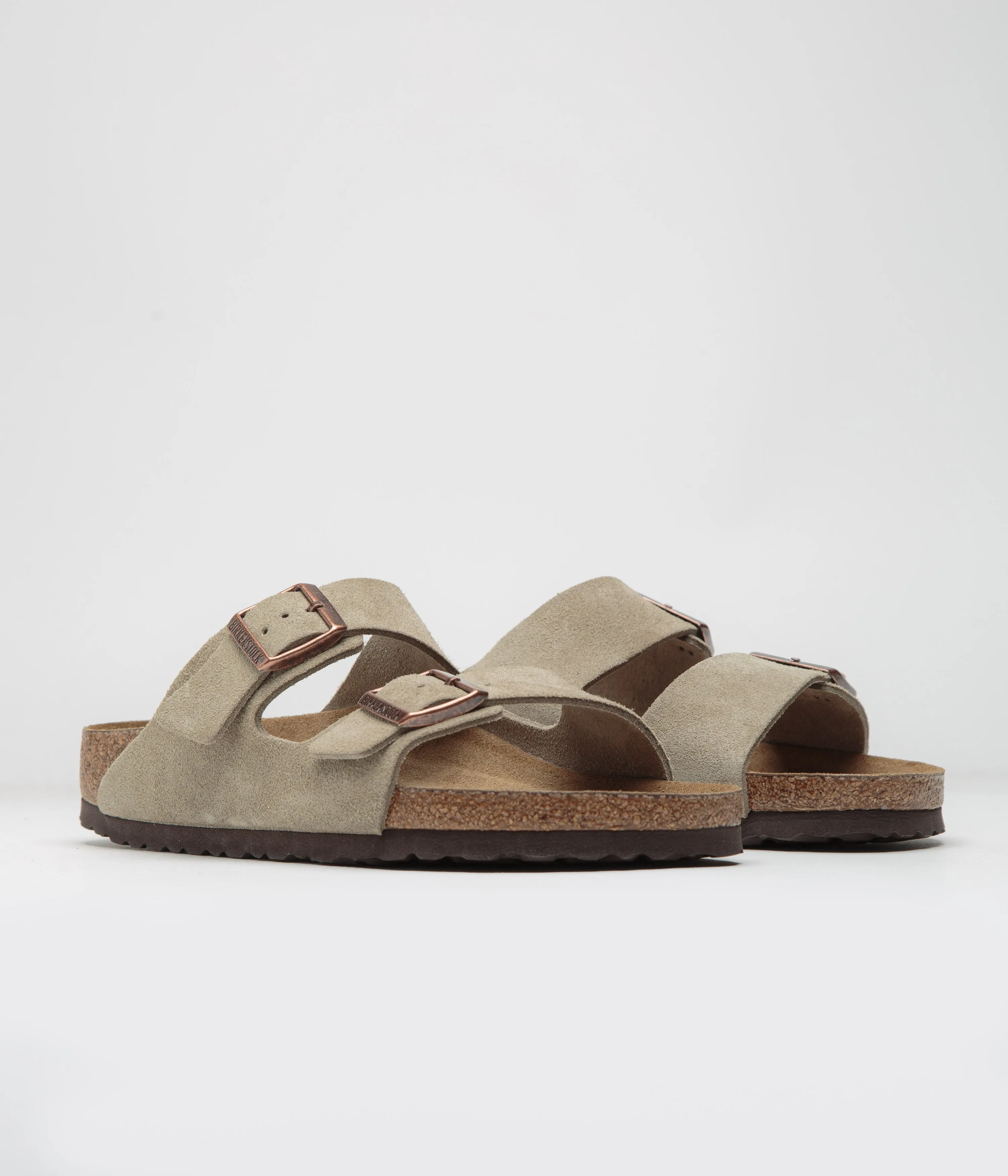 Birkenstock Arizona BS Schmale Sandalen - Taupe Birkenstock Schuhe