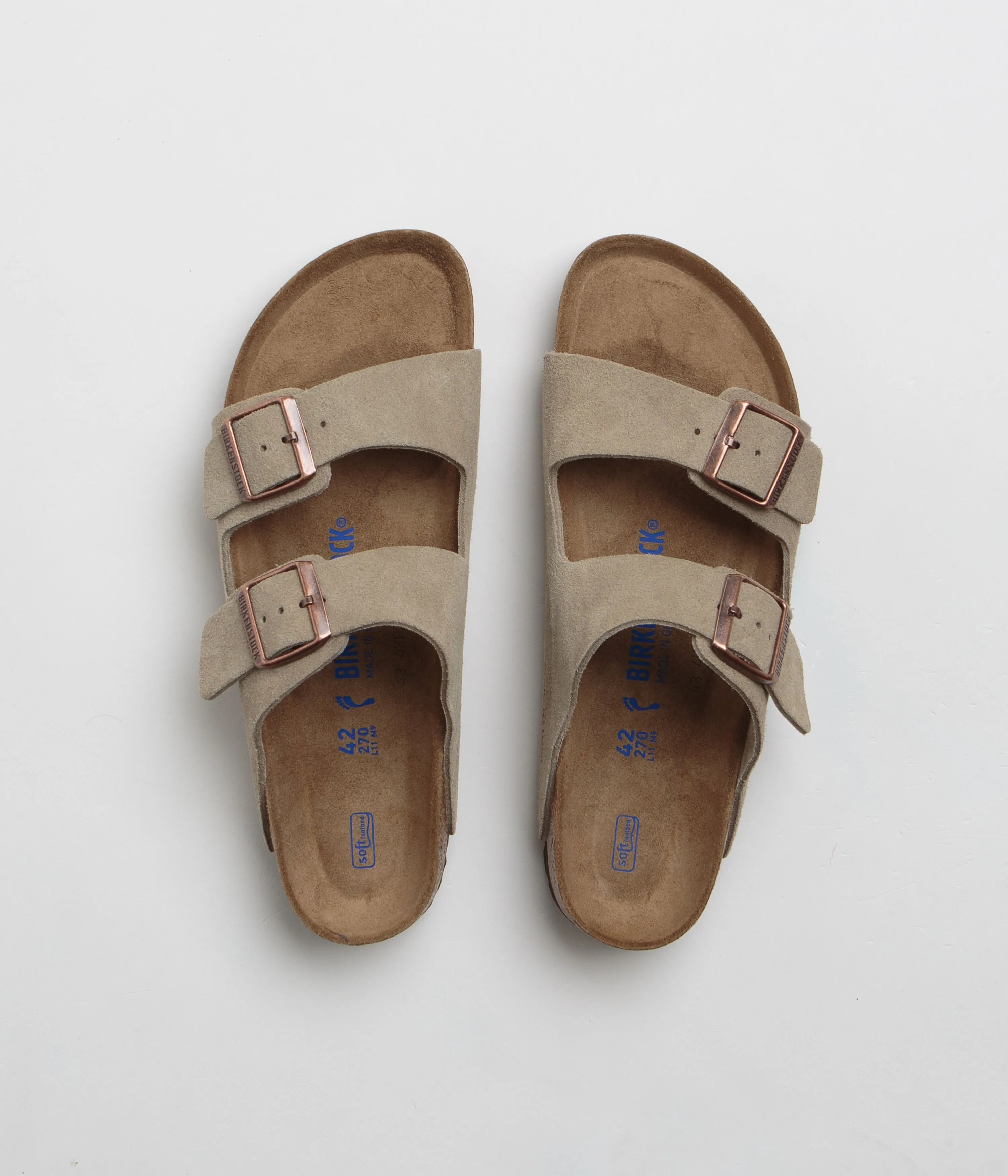 Birkenstock Arizona BS Schmale Sandalen - Taupe Birkenstock Schuhe