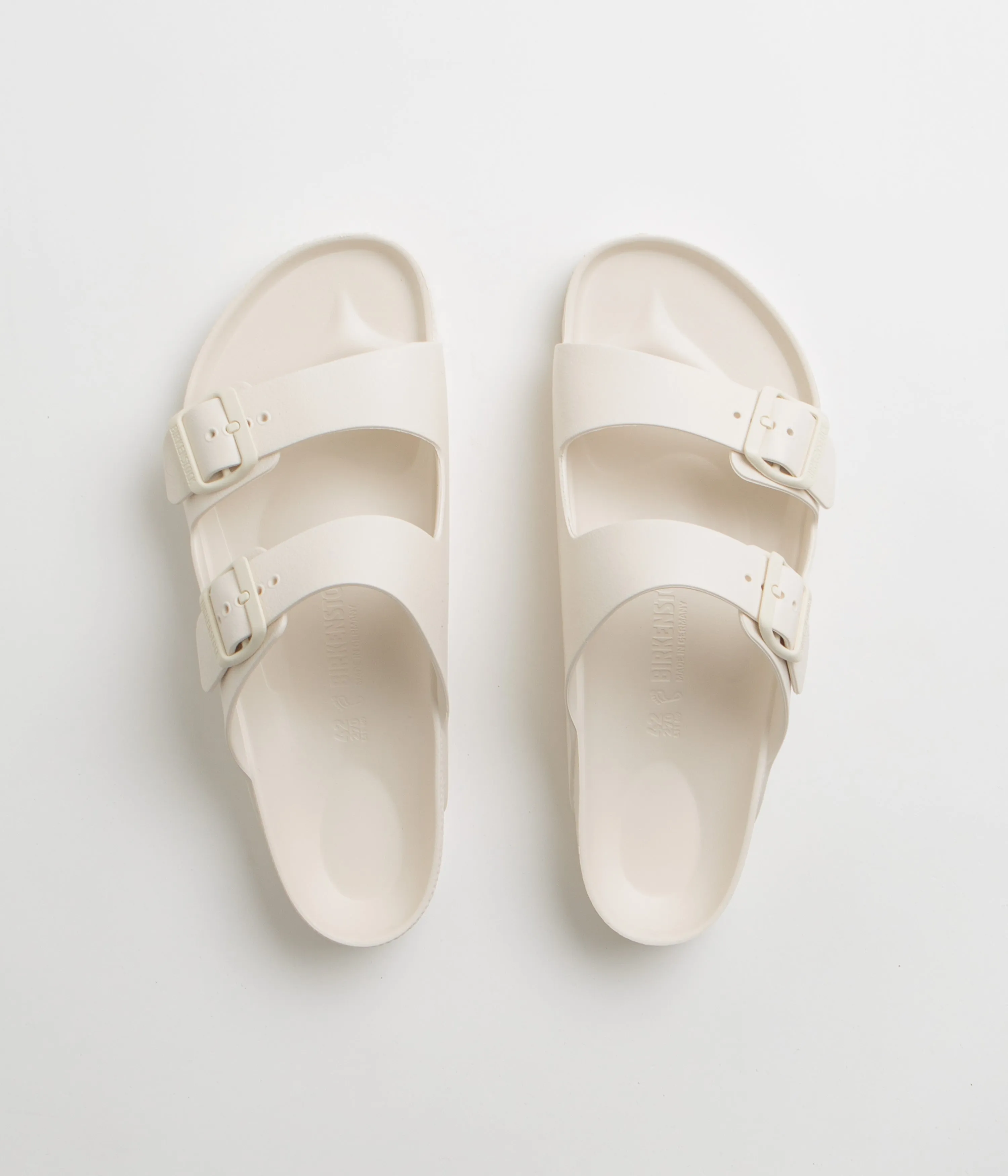 Birkenstock Arizona EVA Sandalen - Eierschalenfarbene Birkenstock Schuhe