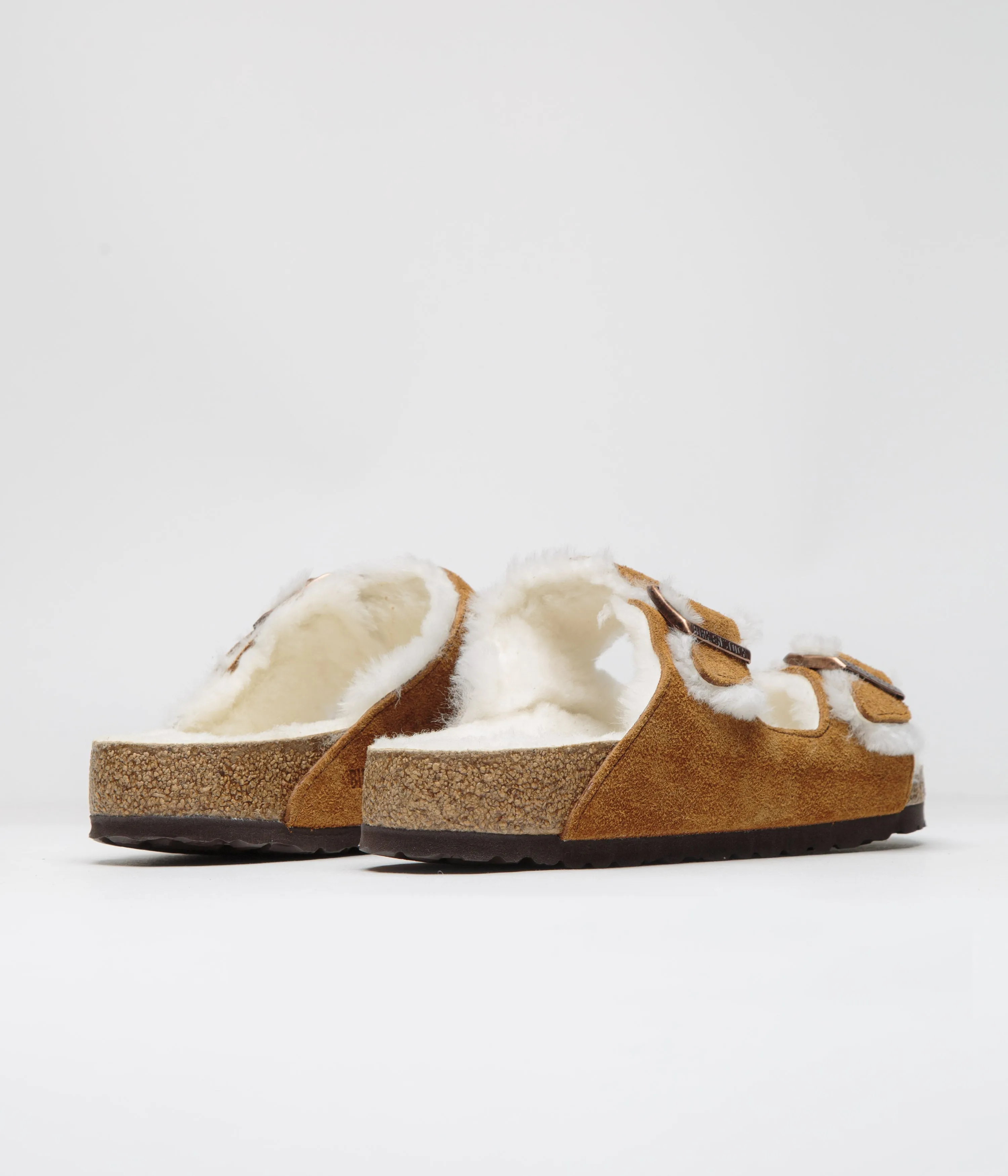 Birkenstock Arizona Shearling Sandalen - Nerz Birkenstock Schuhe