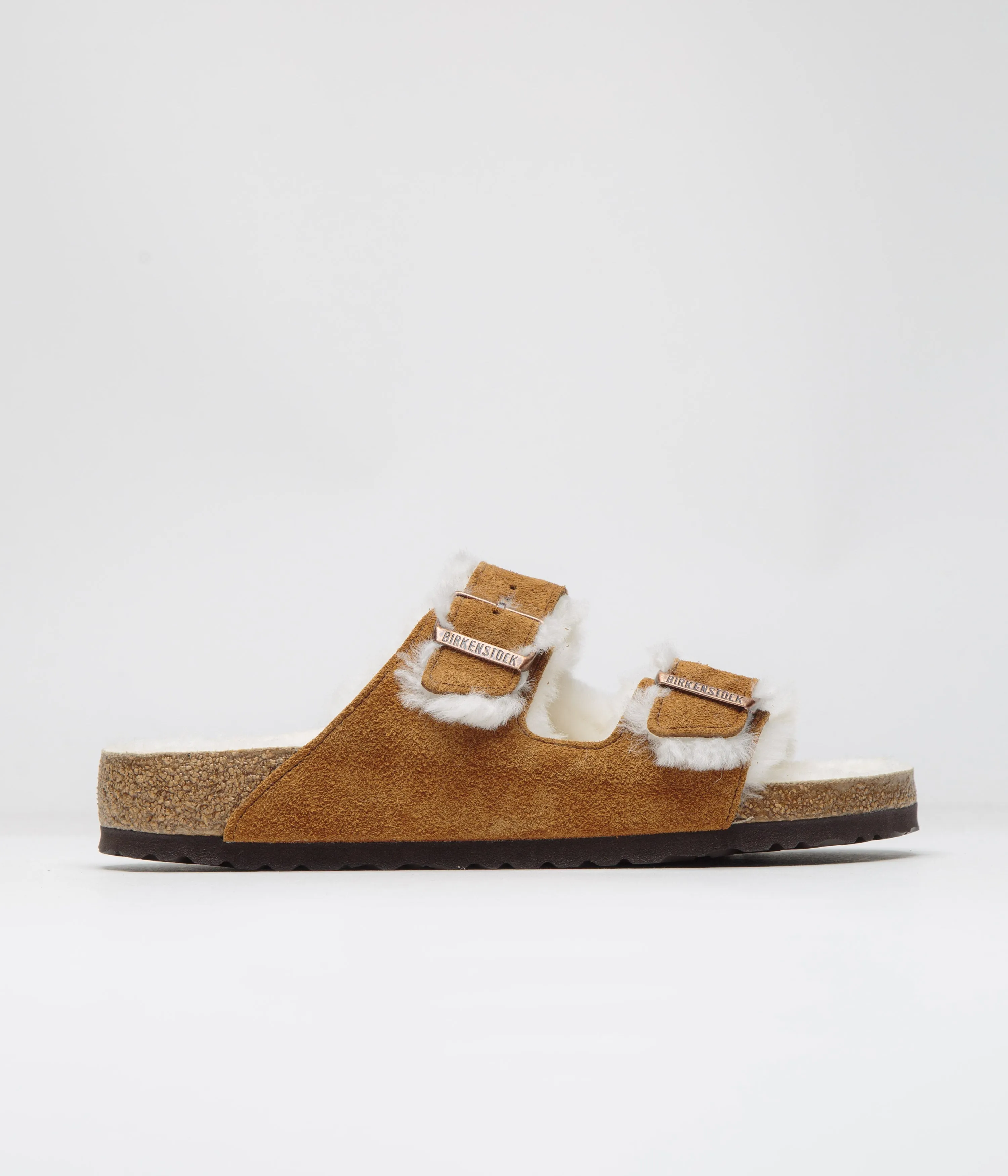 Birkenstock Arizona Shearling Sandalen - Nerz Birkenstock Schuhe