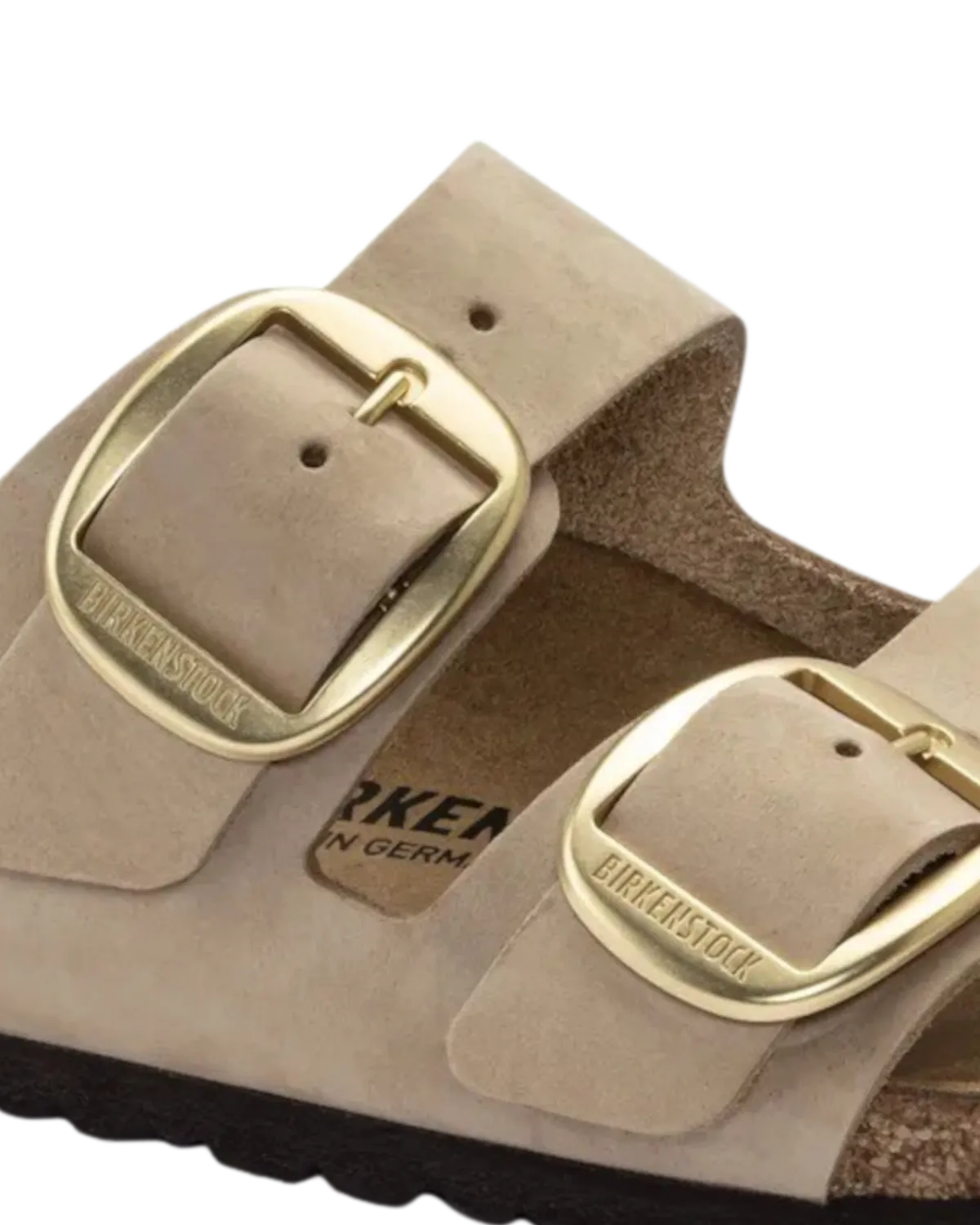 Birkenstock Sandalen Arizona Big Buckle aus Nubukleder in Sandcastle