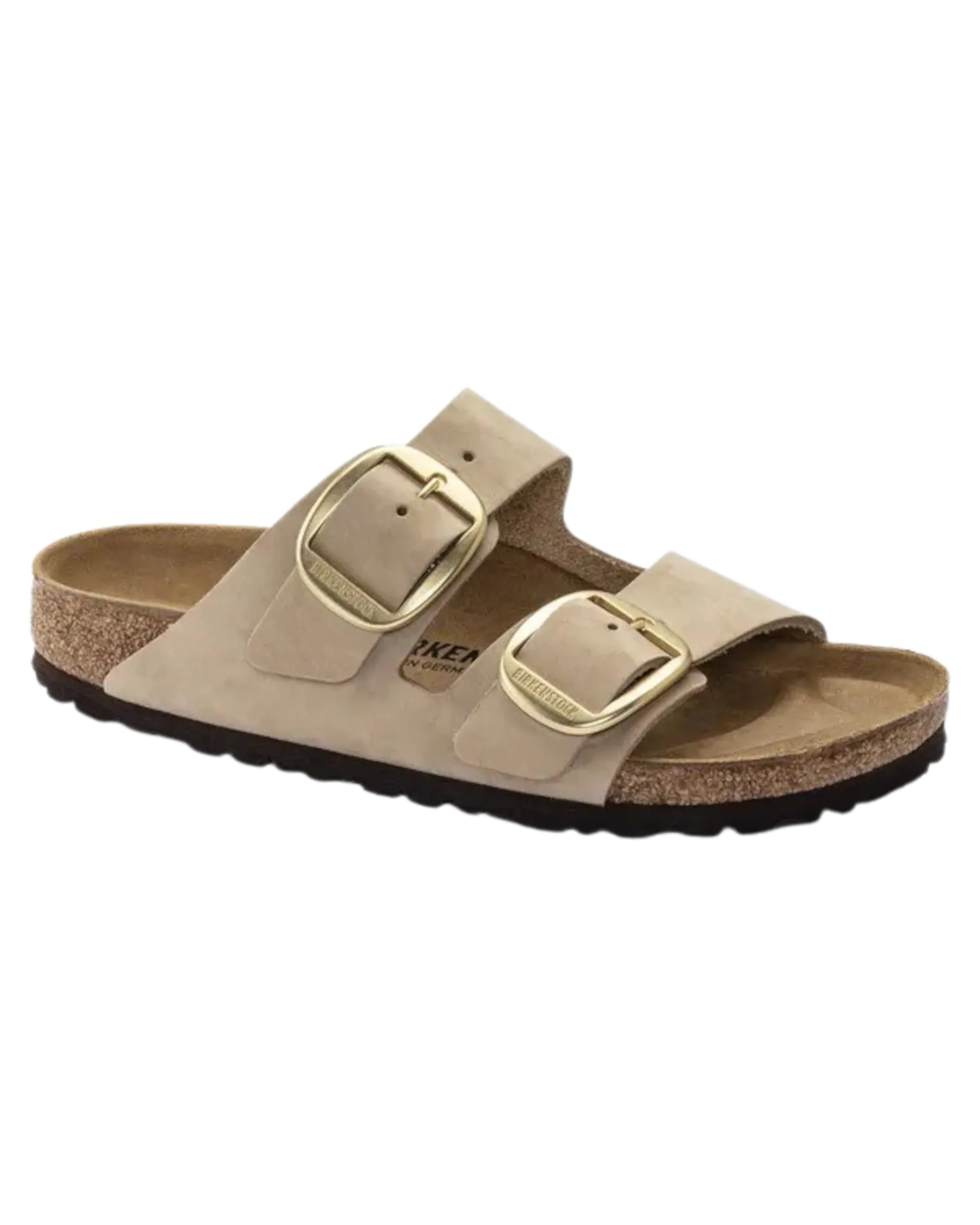 Birkenstock Sandalen Arizona Big Buckle aus Nubukleder in Sandcastle